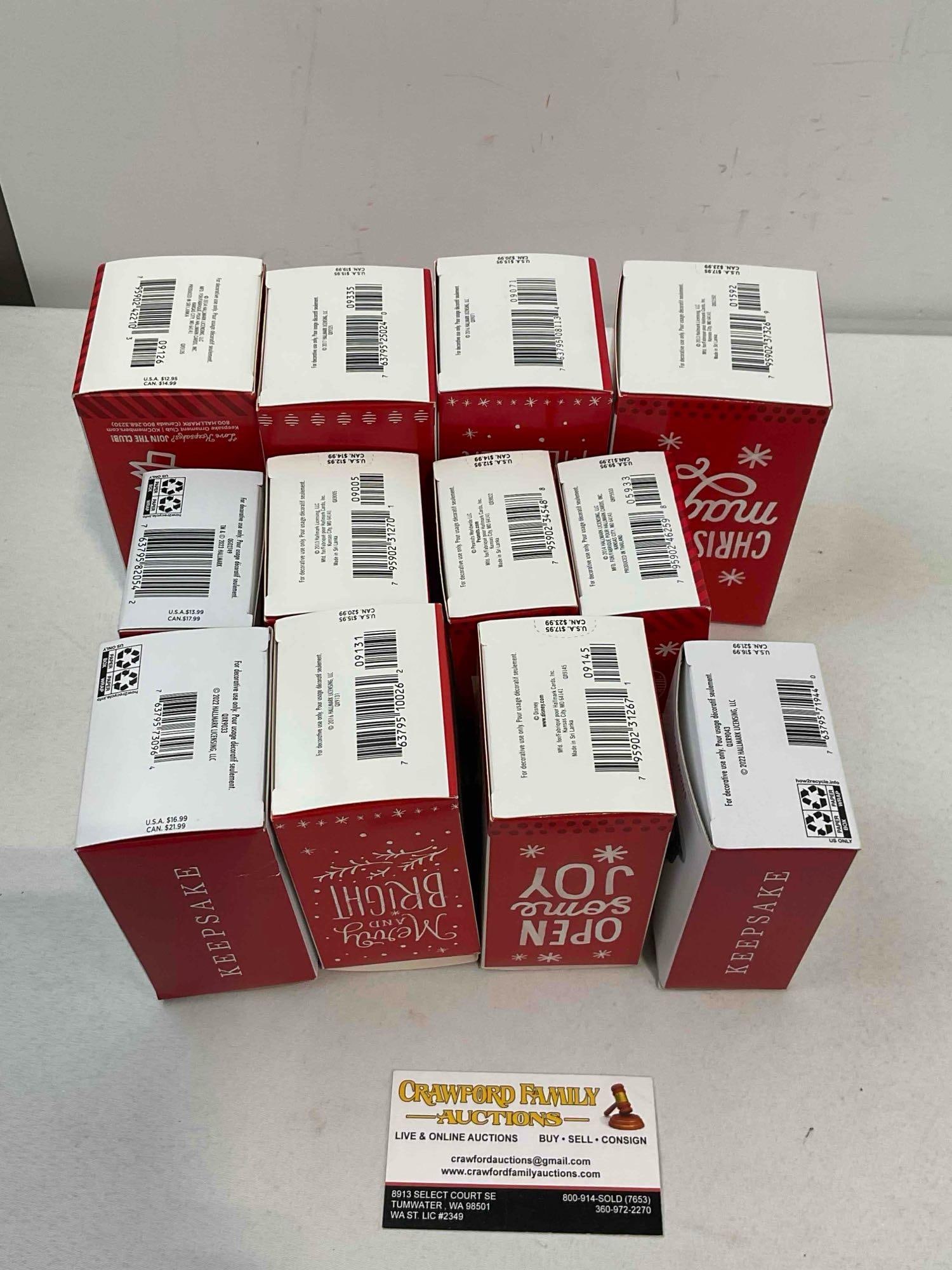 12 pcs Hallmark Keepsake Christmas Tree Ornaments in Original Boxes. See pics. - 4