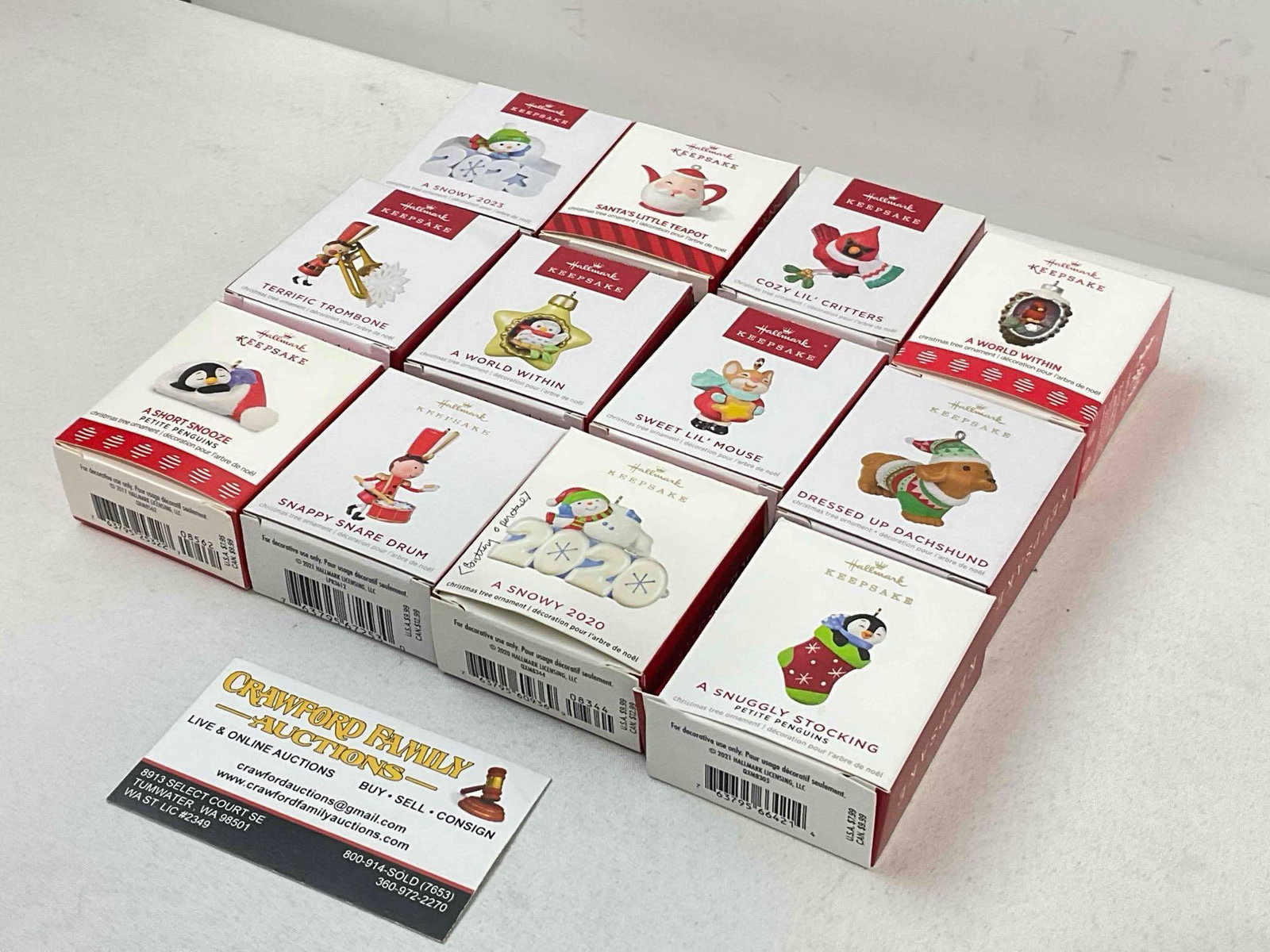 12 pcs Hallmark Keepsake Petite Christmas Ornaments in Original Boxes. See pics. - 2