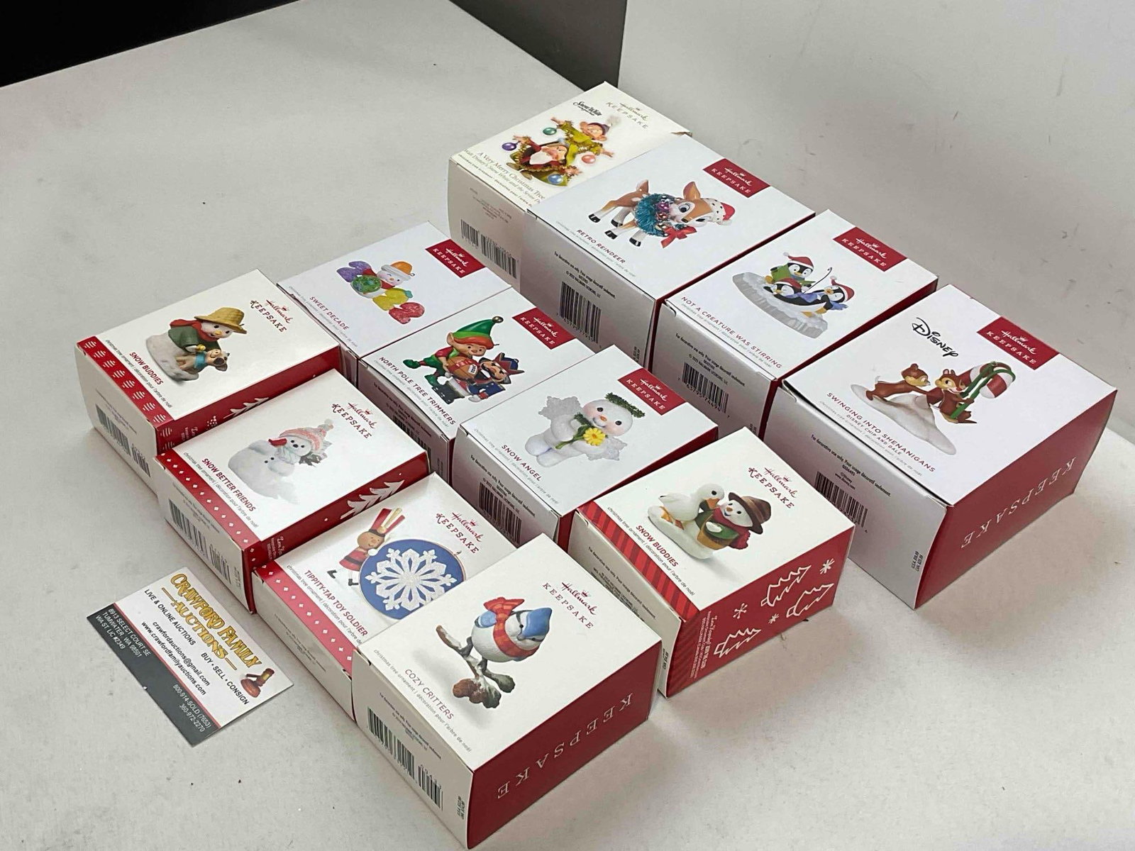 12 pcs Hallmark Keepsake Christmas Tree Ornaments in Original Box, incl. Disney! See pics. - 2