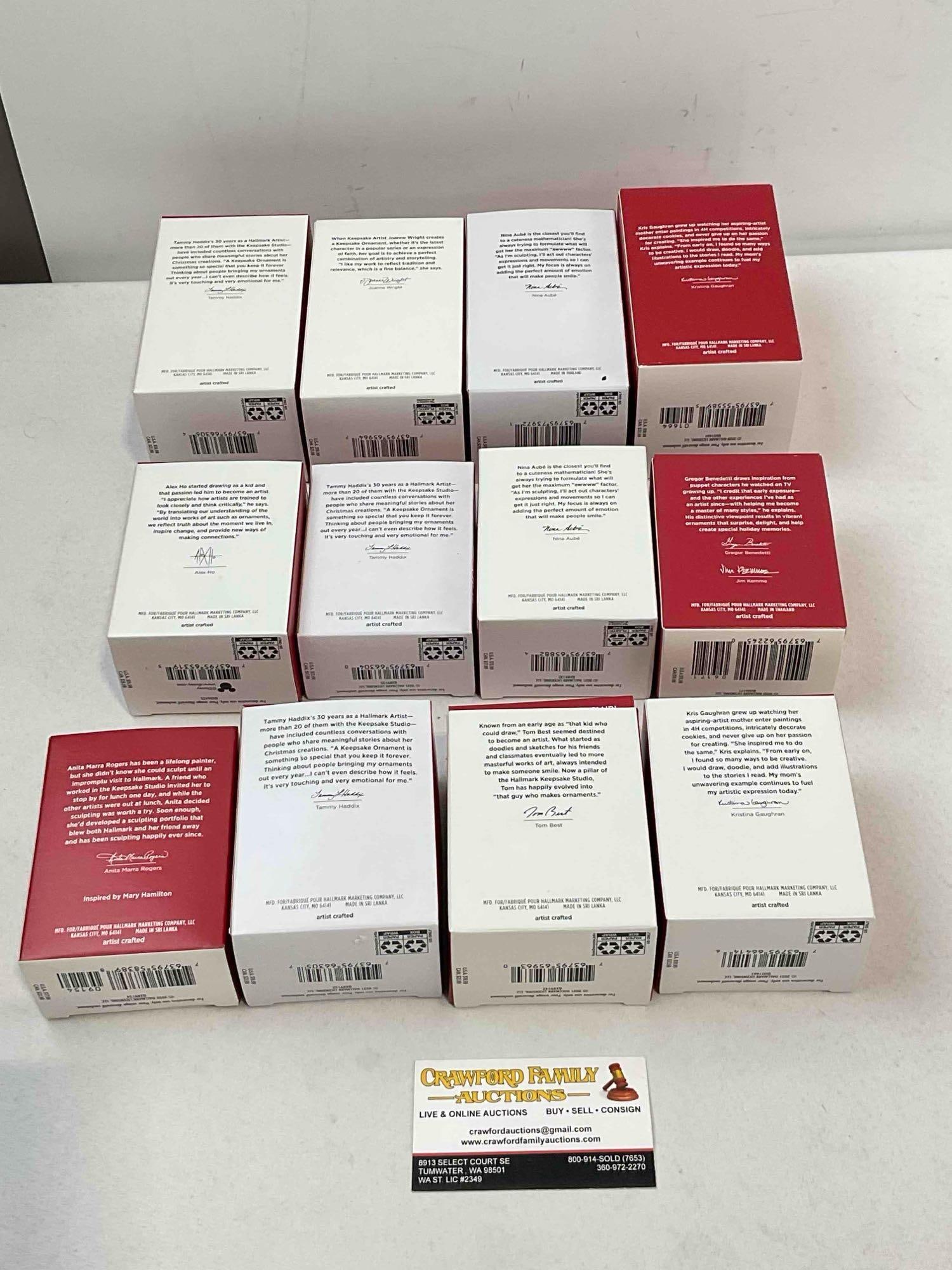 12 pcs Hallmark Keepsake Christmas Tree Ornaments in Original Boxes. See pics. - 4