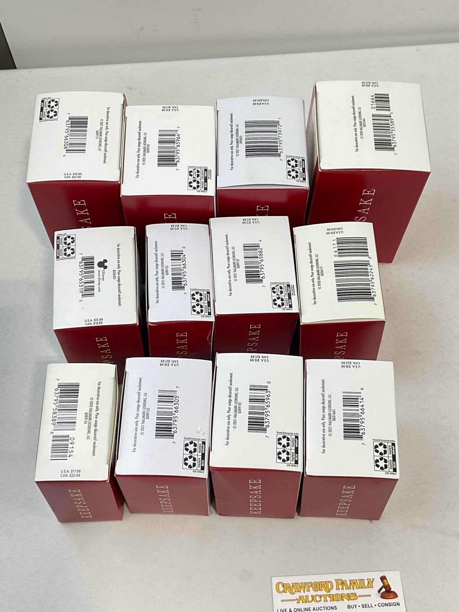 12 pcs Hallmark Keepsake Christmas Tree Ornaments in Original Boxes. See pics. - 5