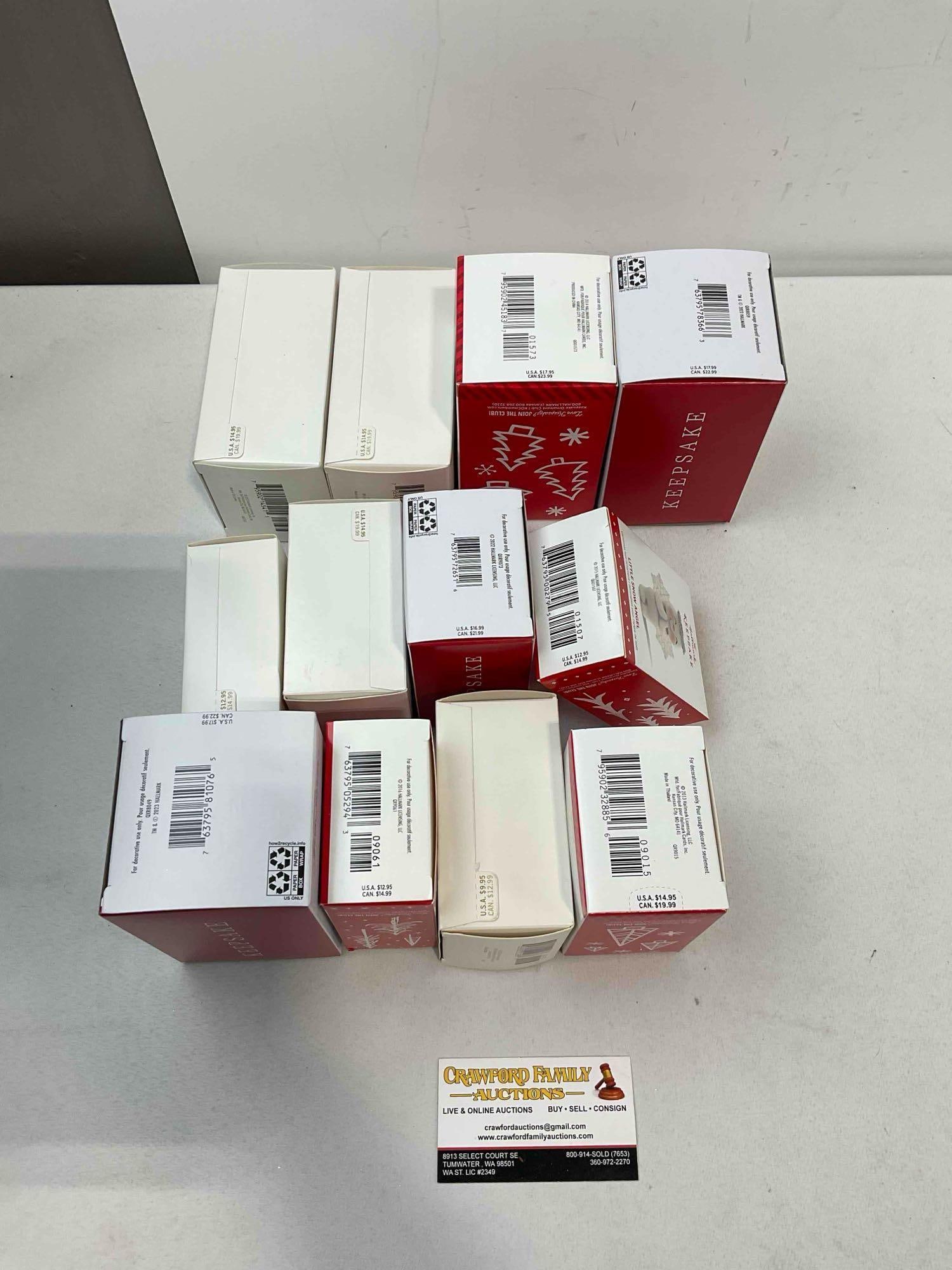 12 pcs Hallmark Keepsake Christmas Tree Ornaments in Original Boxes. See pics. - 4