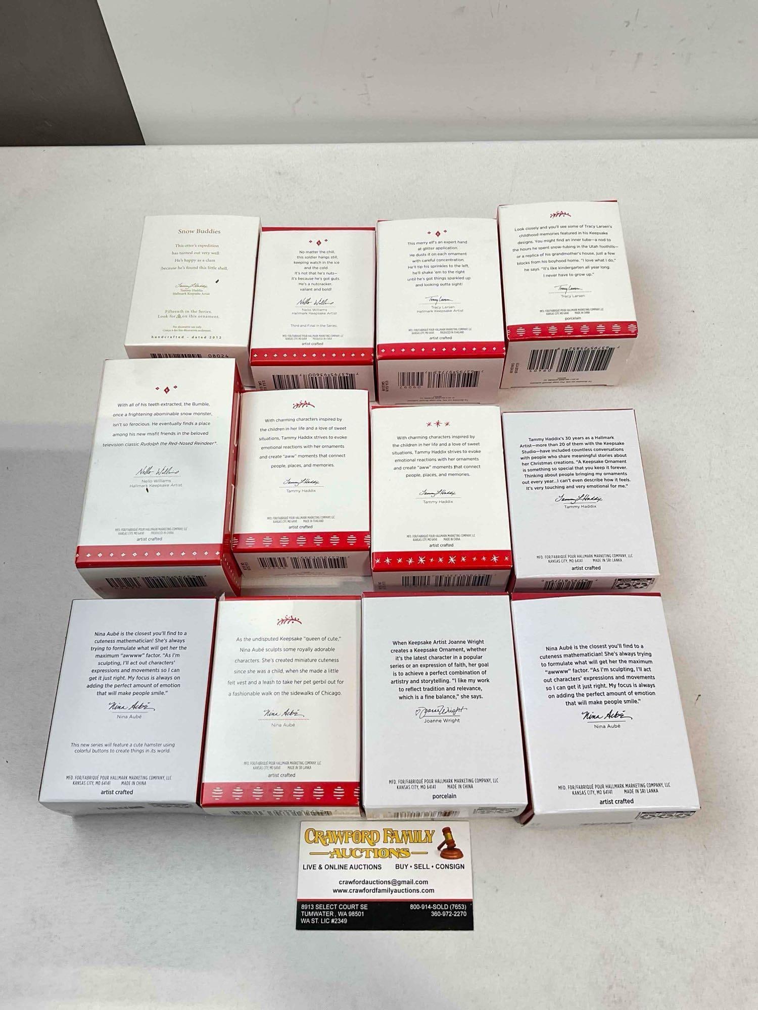 12 pcs Hallmark Keepsake Christmas Tree Ornaments in Original Boxes. See pics. - 5