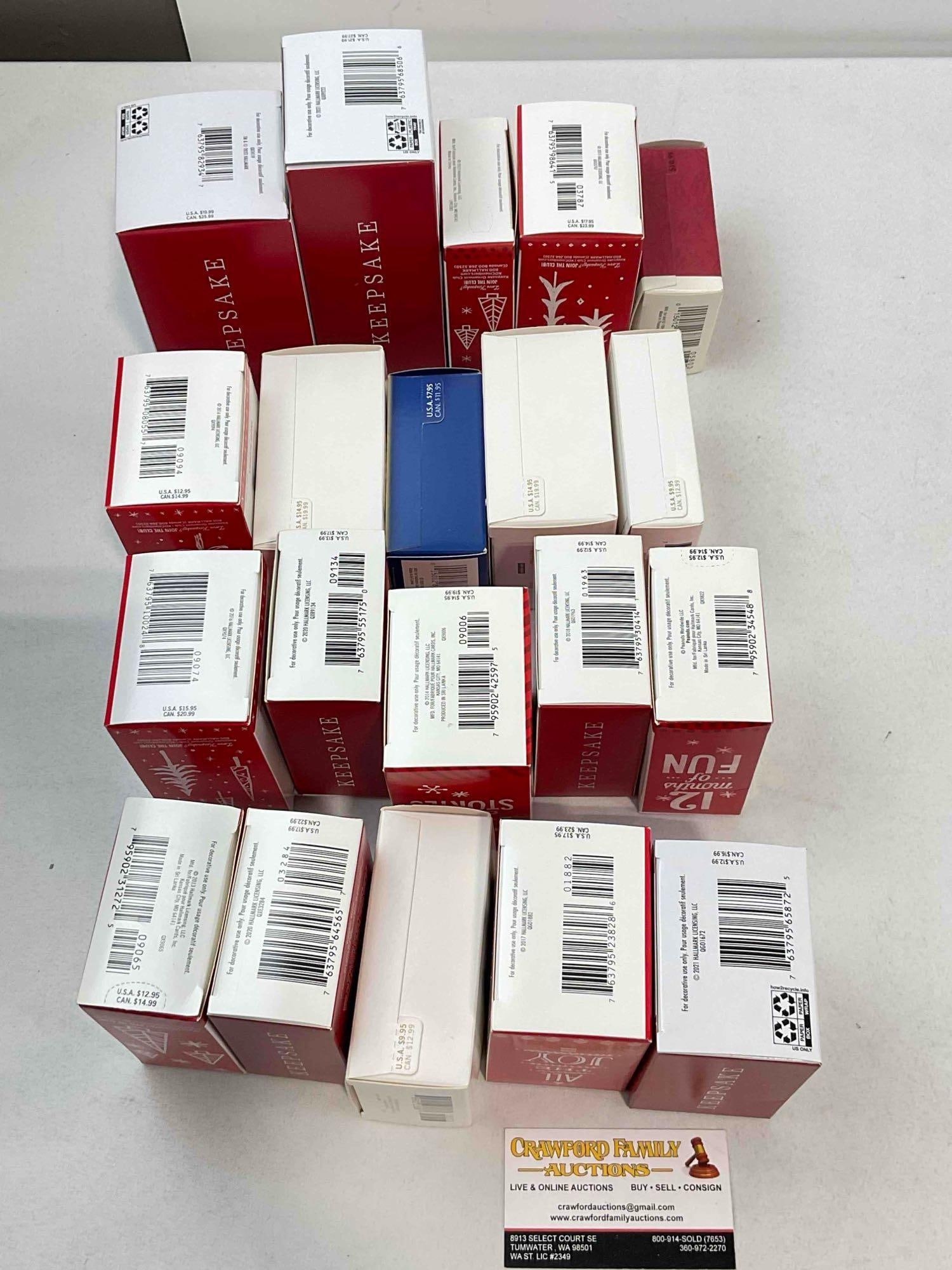 20 pcs Hallmark Keepsake Christmas Tree Ornaments in Original Boxes. See pics. - 5