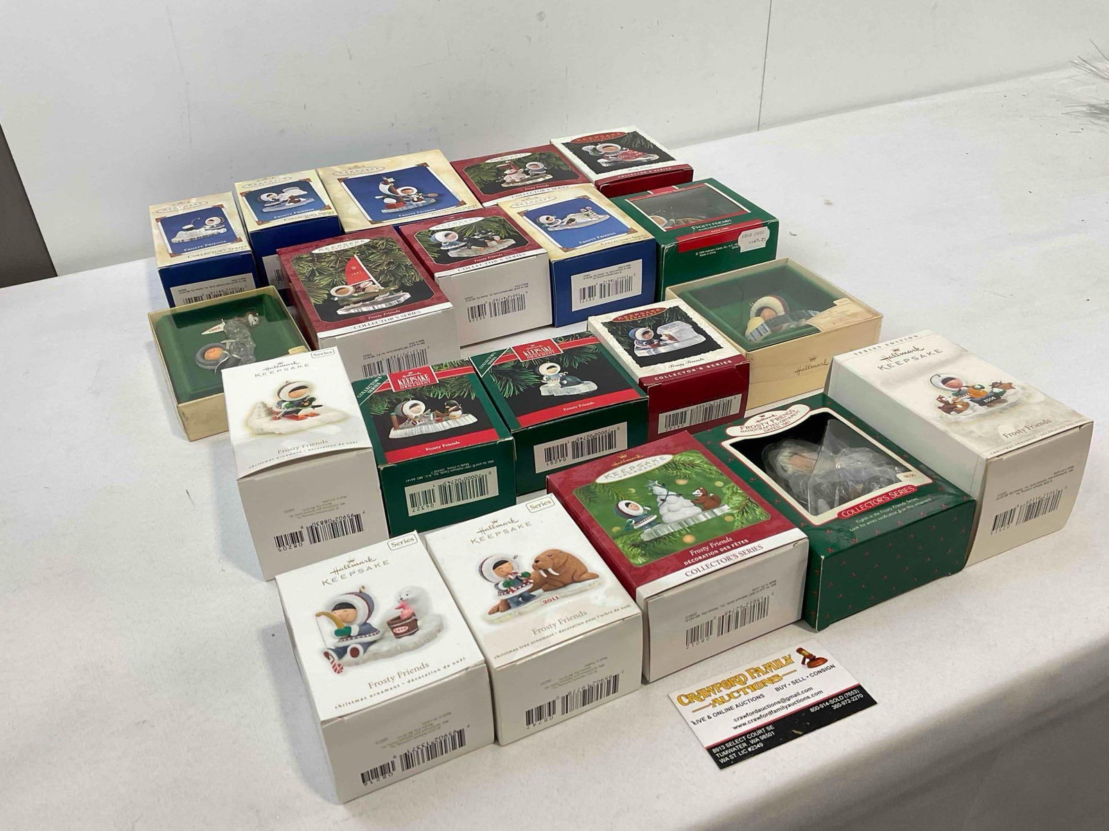 20 pcs Hallmark Keepsake Frosty Friends Christmas Tree Ornaments in Original Boxes. - 3
