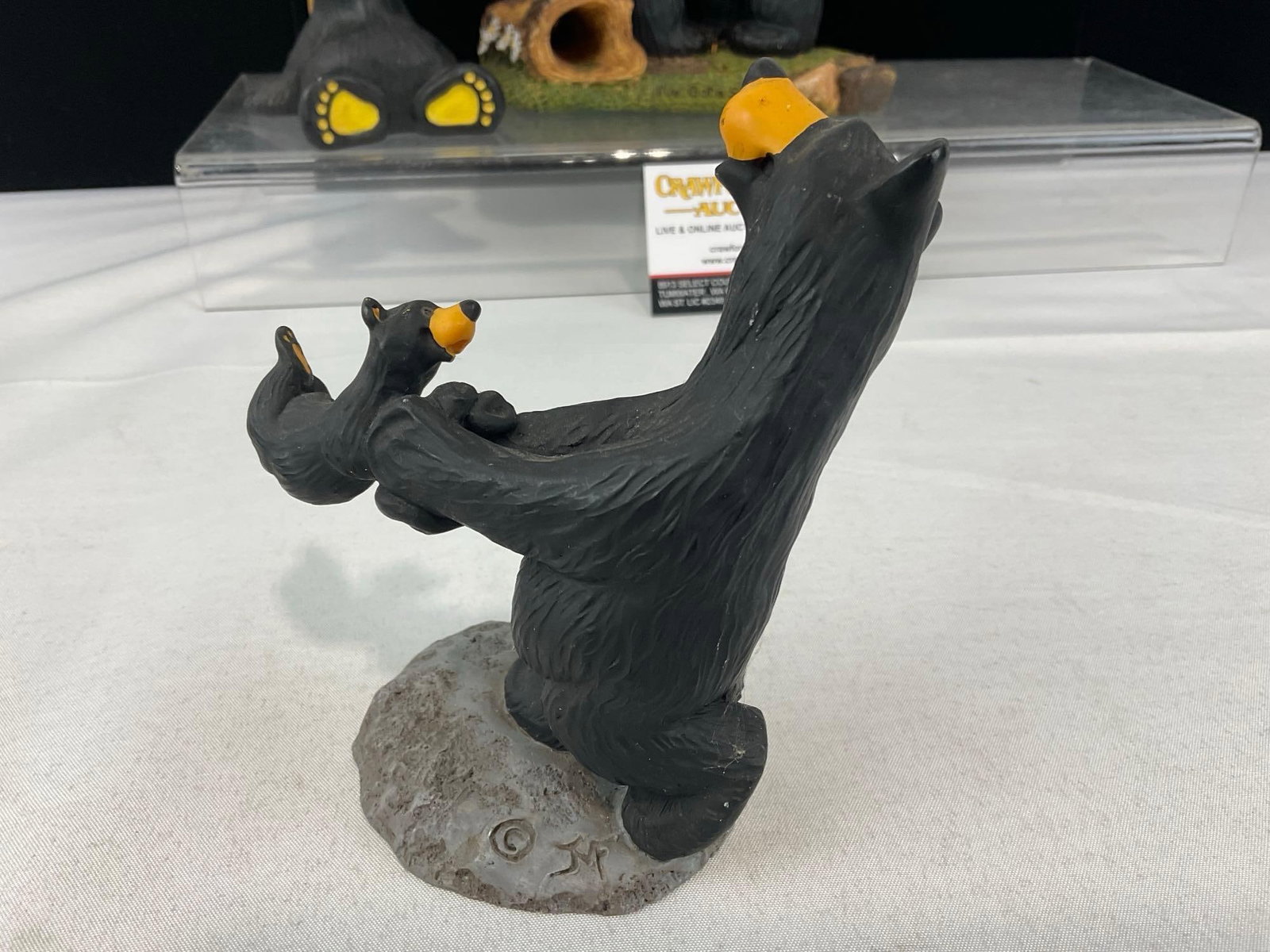 3x Bear Figures by Bear Foots - Jeff Fleming, Duck Decoy, Bear Rug & Miner Statue - 7