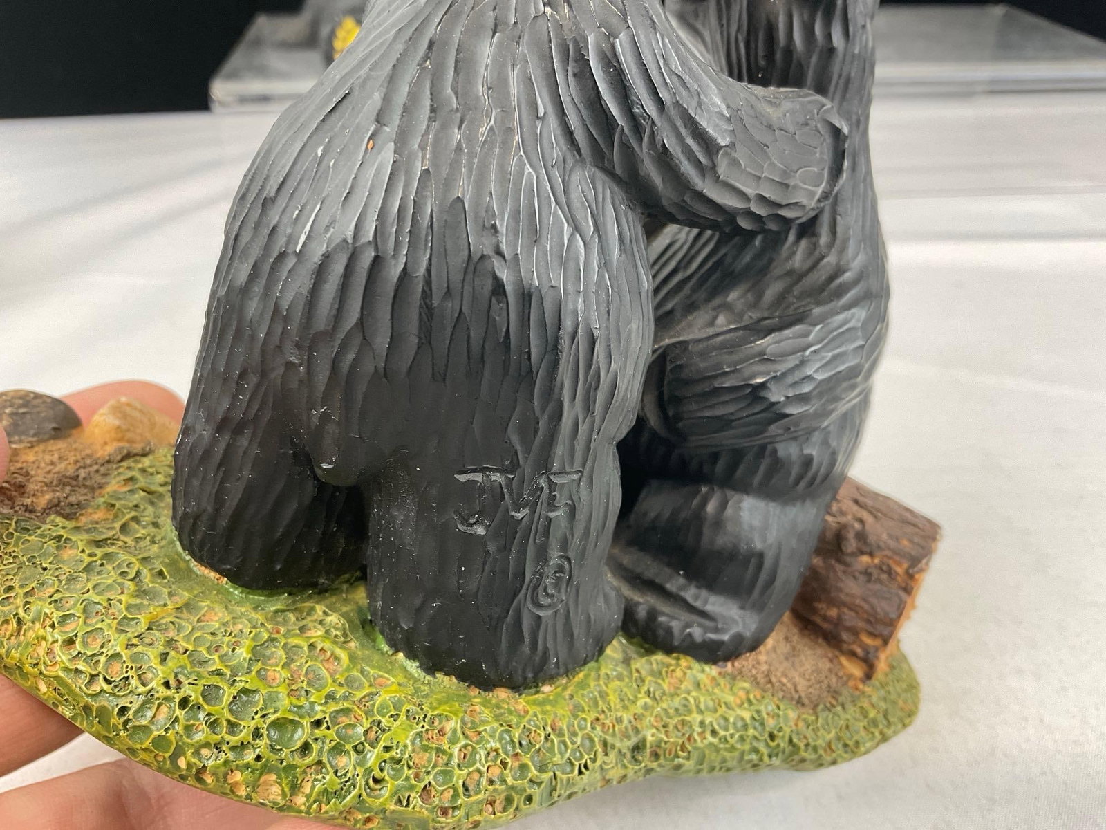 3x Bear Figures by Bear Foots - Jeff Fleming, Duck Decoy, Bear Rug & Miner Statue - 9