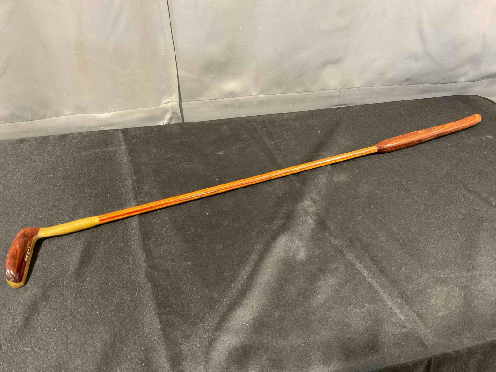 Vintage Wood Wand Handsome Brass & Walnut? Wood Putter Golf Club Iron Model 895. - 7