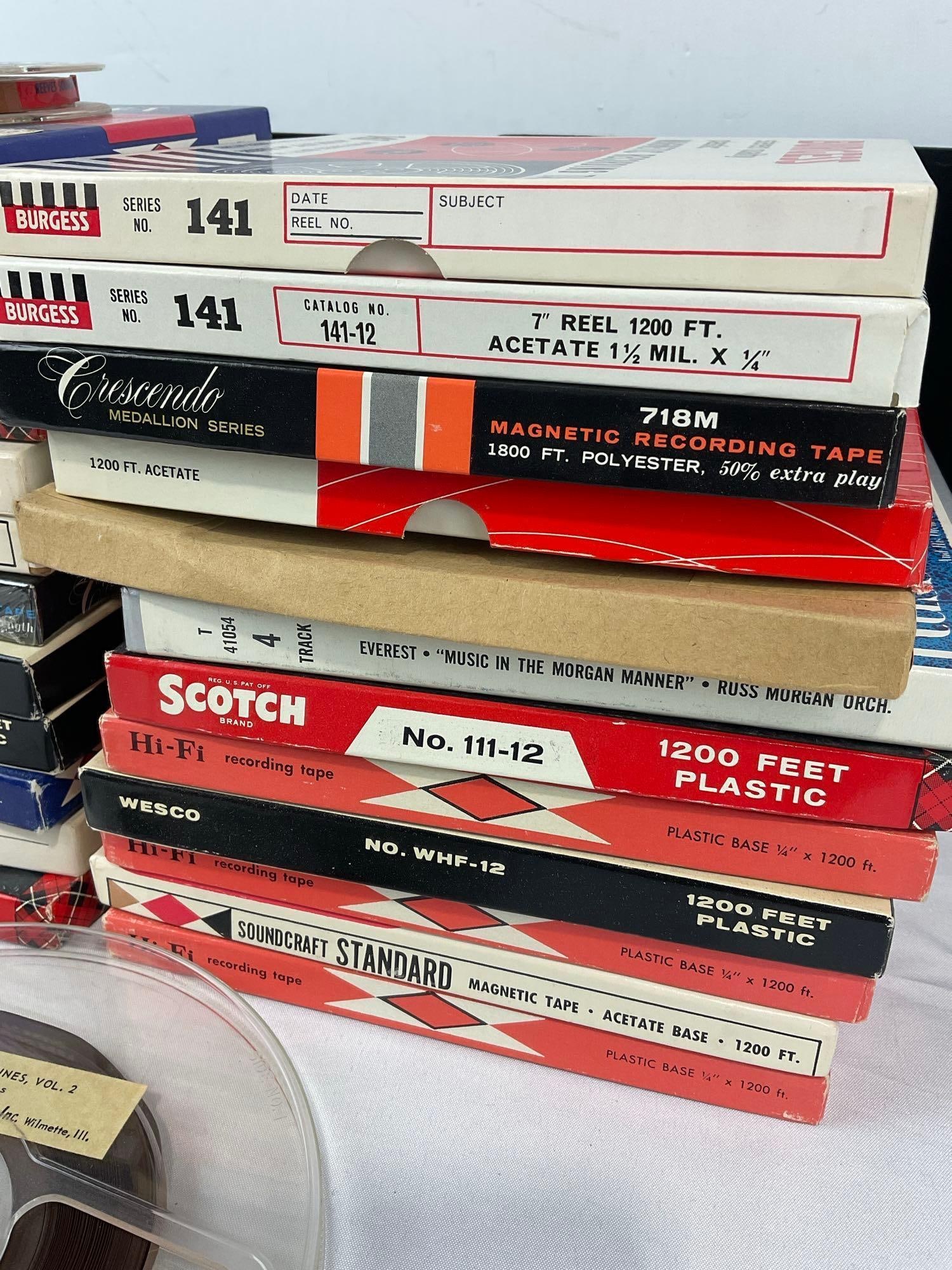 Selection of Magnetic Tapes in boxes, Acetate & Plastic, Scotch, Wesco, Soundcraft, & more - 2