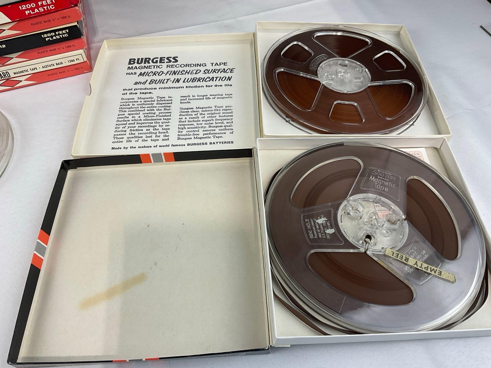Selection of Magnetic Tapes in boxes, Acetate & Plastic, Scotch, Wesco, Soundcraft, & more - 4