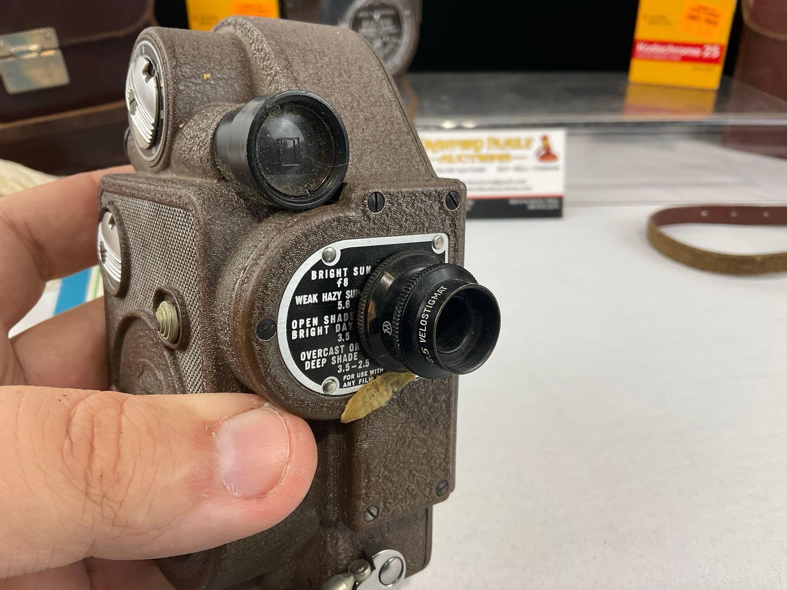 Revere Eight & Bell & Howell Filmo Double Eight Companion Cine Cameras w/Leather Cases - 3