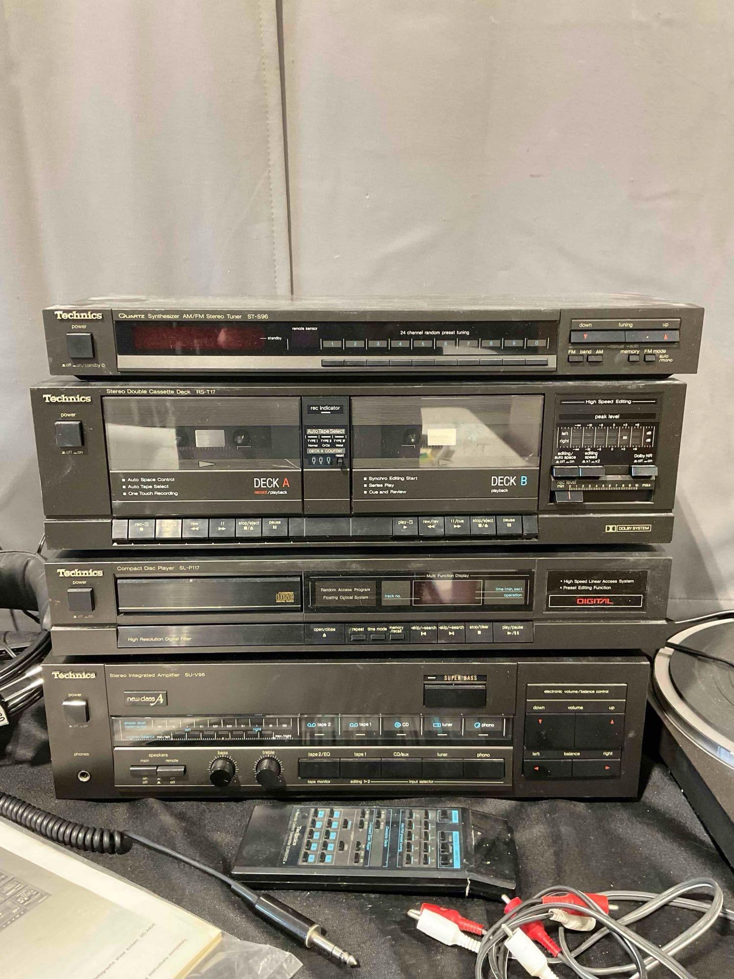6 pcs Vintage Technics Audio Equipment Assortment, incl. Turntable. Tested, Works. See pics. - 3