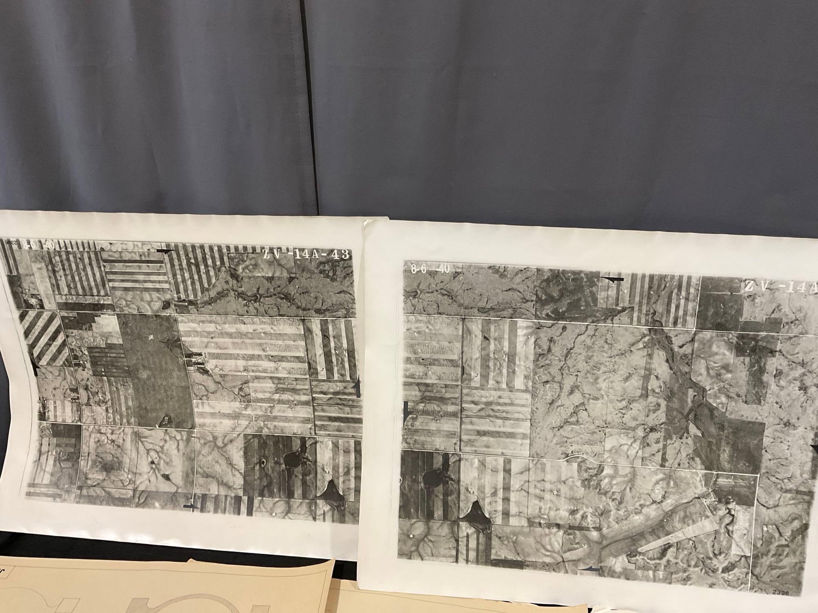 Pair of Blown up Airplane Photographs, & 3 diagrams of Valves, & Fittings, approx 29x24 inches - 2