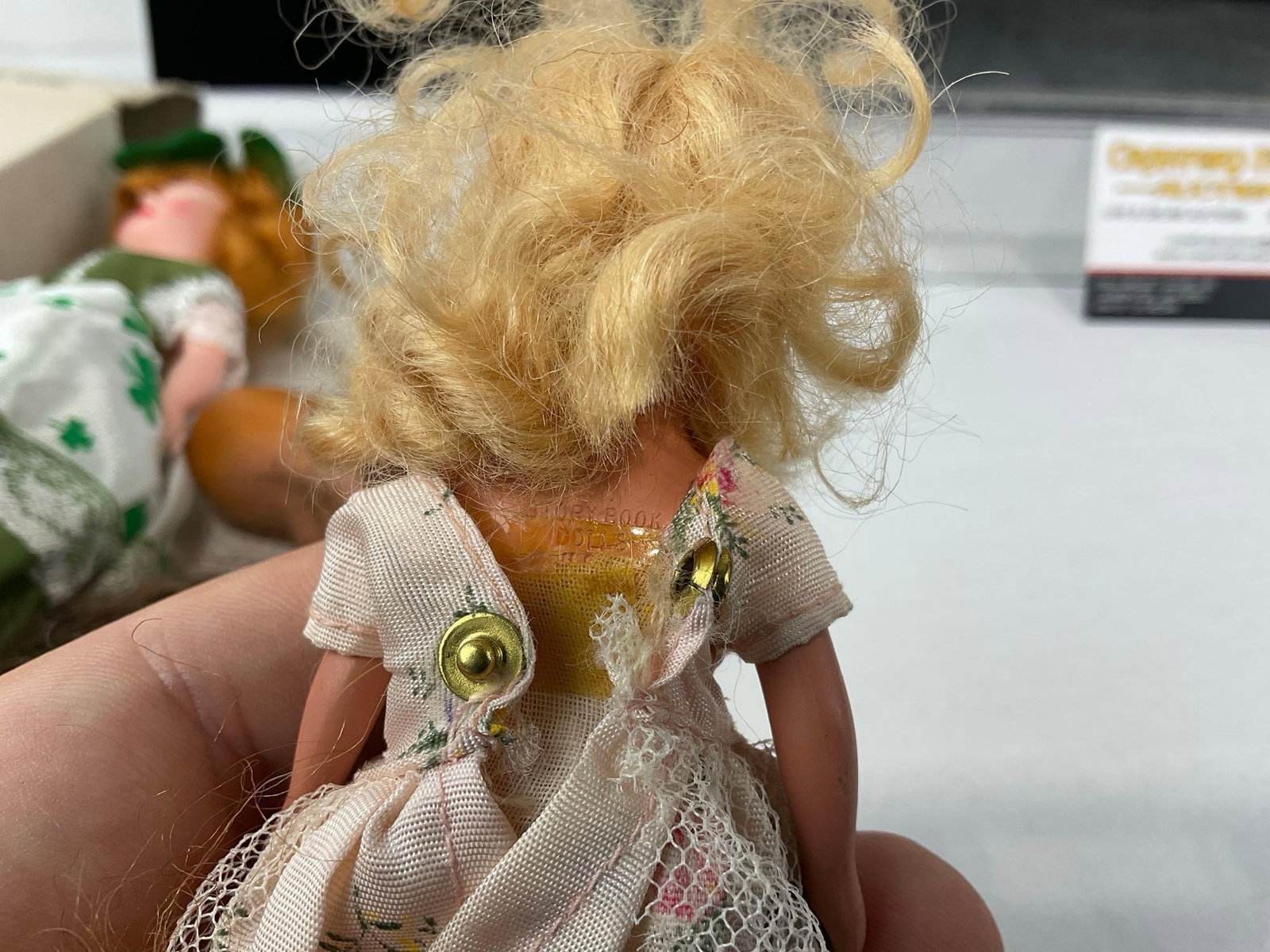 Set of 3 Storybook Girl Dolls, Small Bisque Porcelain Baby & 1970s Souvenir Ireland Doll - 4