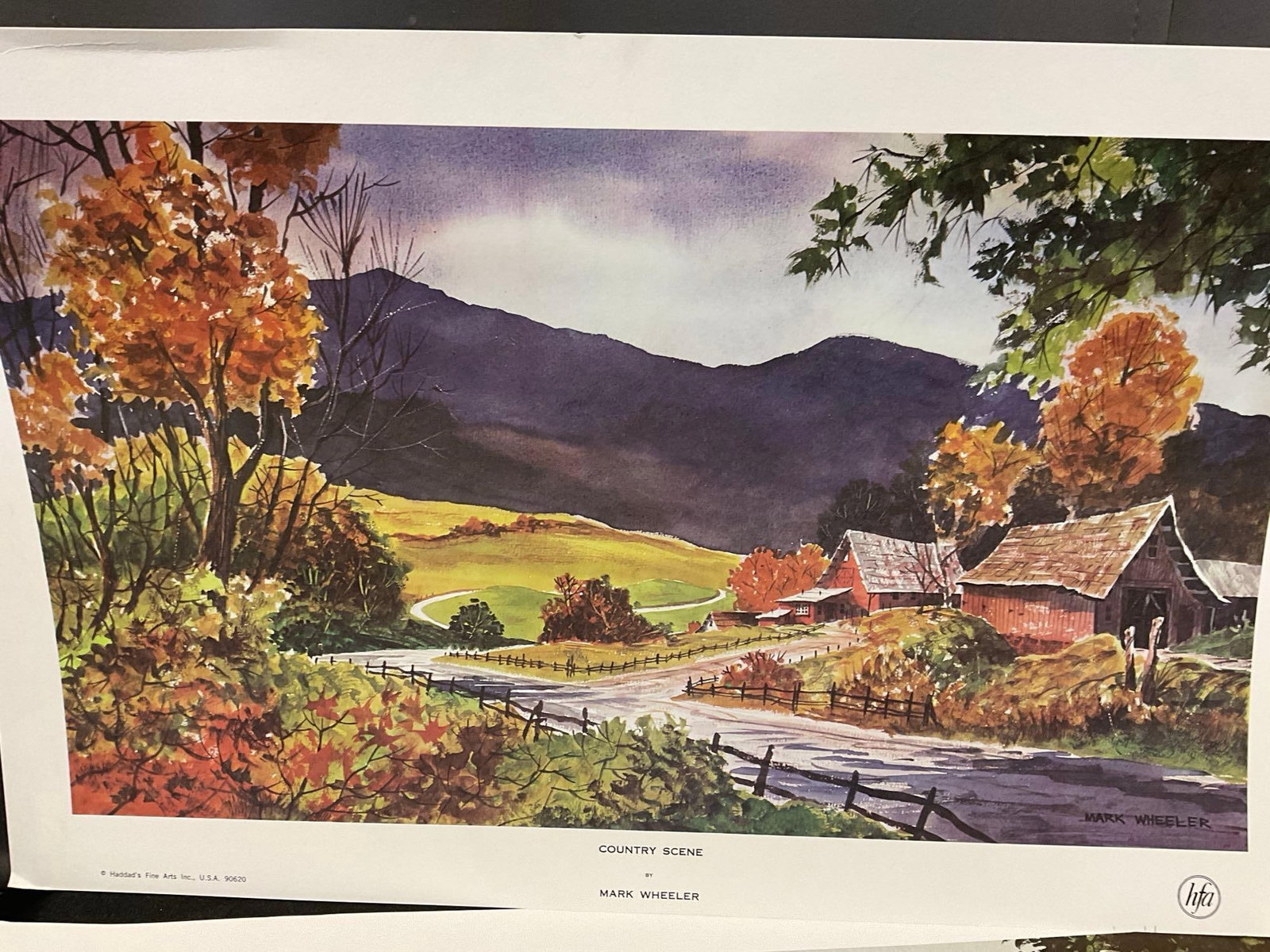 4 Mark Wheeler Prints, 3x Country Station & 1x Country Scene, 17x26 inches - 2