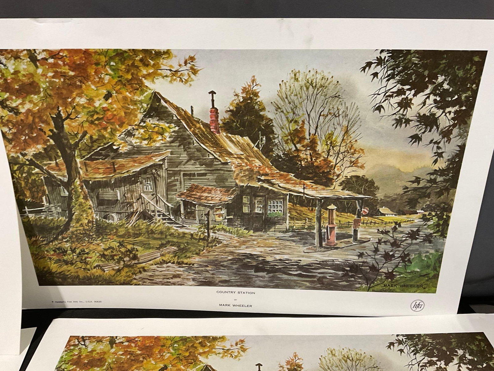 4 Mark Wheeler Prints, 3x Country Station & 1x Country Scene, 17x26 inches - 3