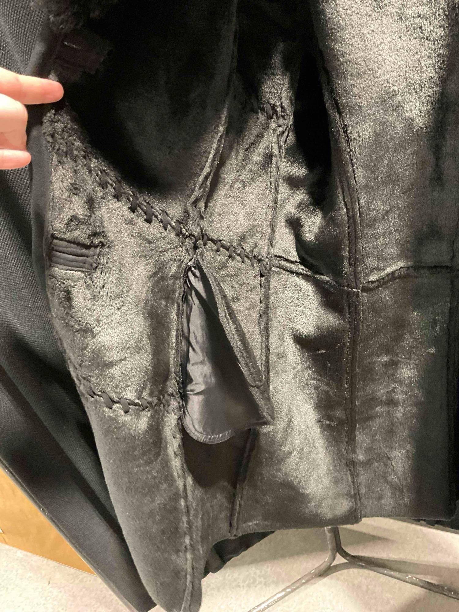 Coldwater Creek Black Faux Suede Women's Coat, Size 12. Good Condition. See pics. - 5