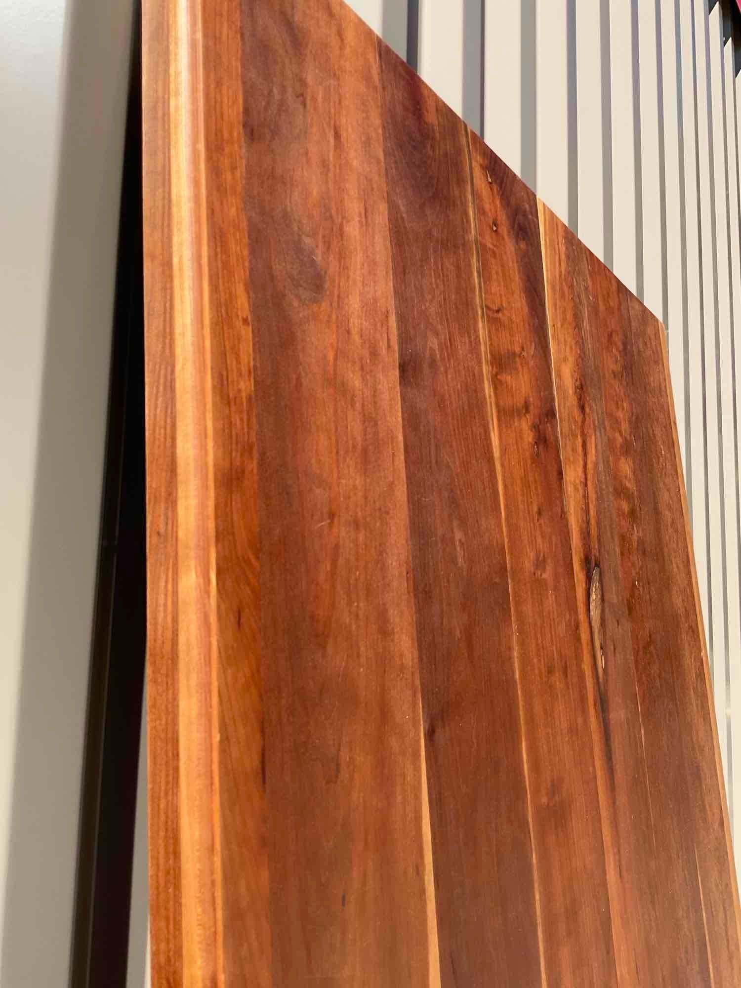 Custom cherry wood counter top designed and handmade by local artist Arnie Lecompte - 2