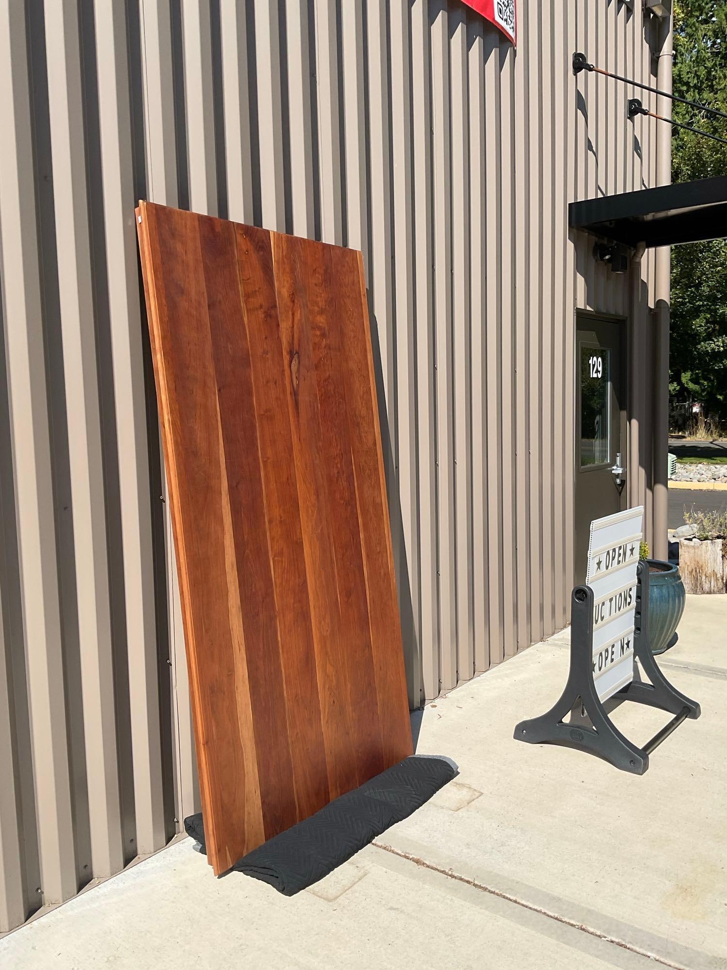 Custom cherry wood counter top designed and handmade by local artist Arnie Lecompte - 4