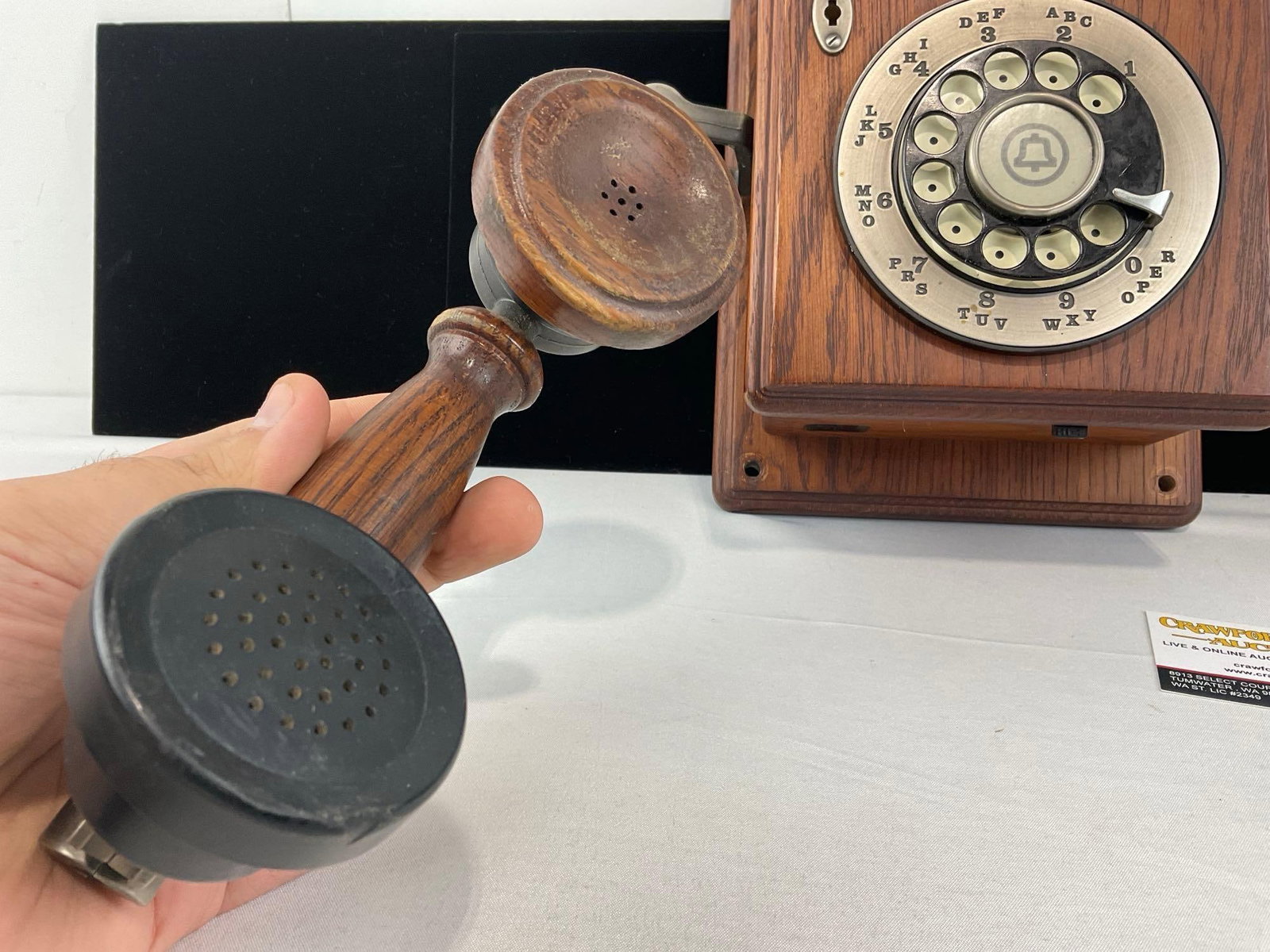 Western Electric Rotary Wall Phone, Replica style 1970s-80s, 12x10x7 inches - 2