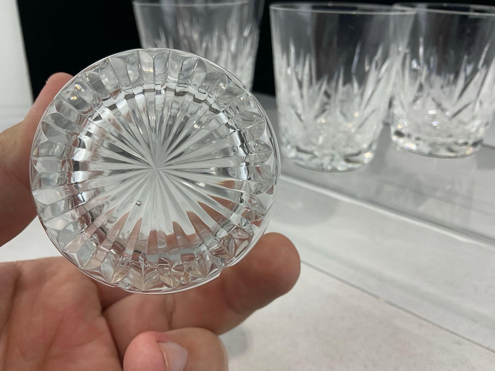 5x Stuart England Whiskey/Old Fashioned Glasses, Glengarry pattern, approx 4 inch tall - 4