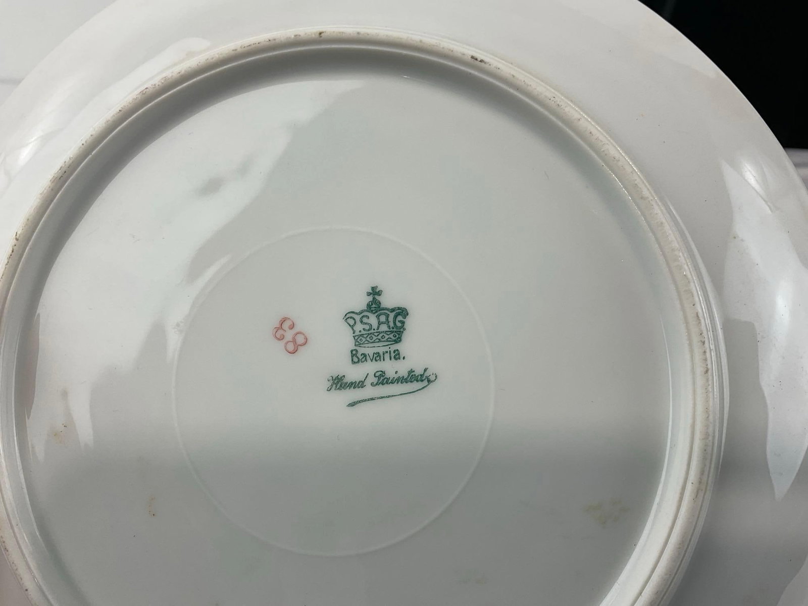 4 Early 20th Century Handpainted Plates, 5 Cherry pattern Spoon Rests, PSAG, Stouffer? & more - 8