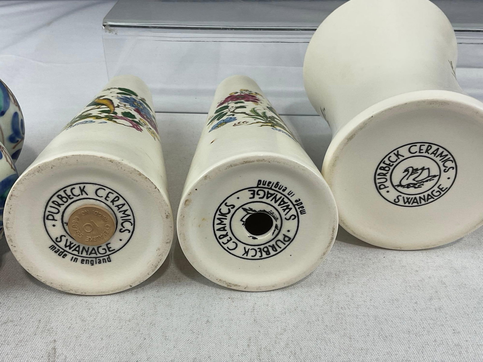2 Sets of Hand Crank Salt & Pepper Shakers, & Purbeck Ceramics Swanage S&P Shakers & Small Vase - 5