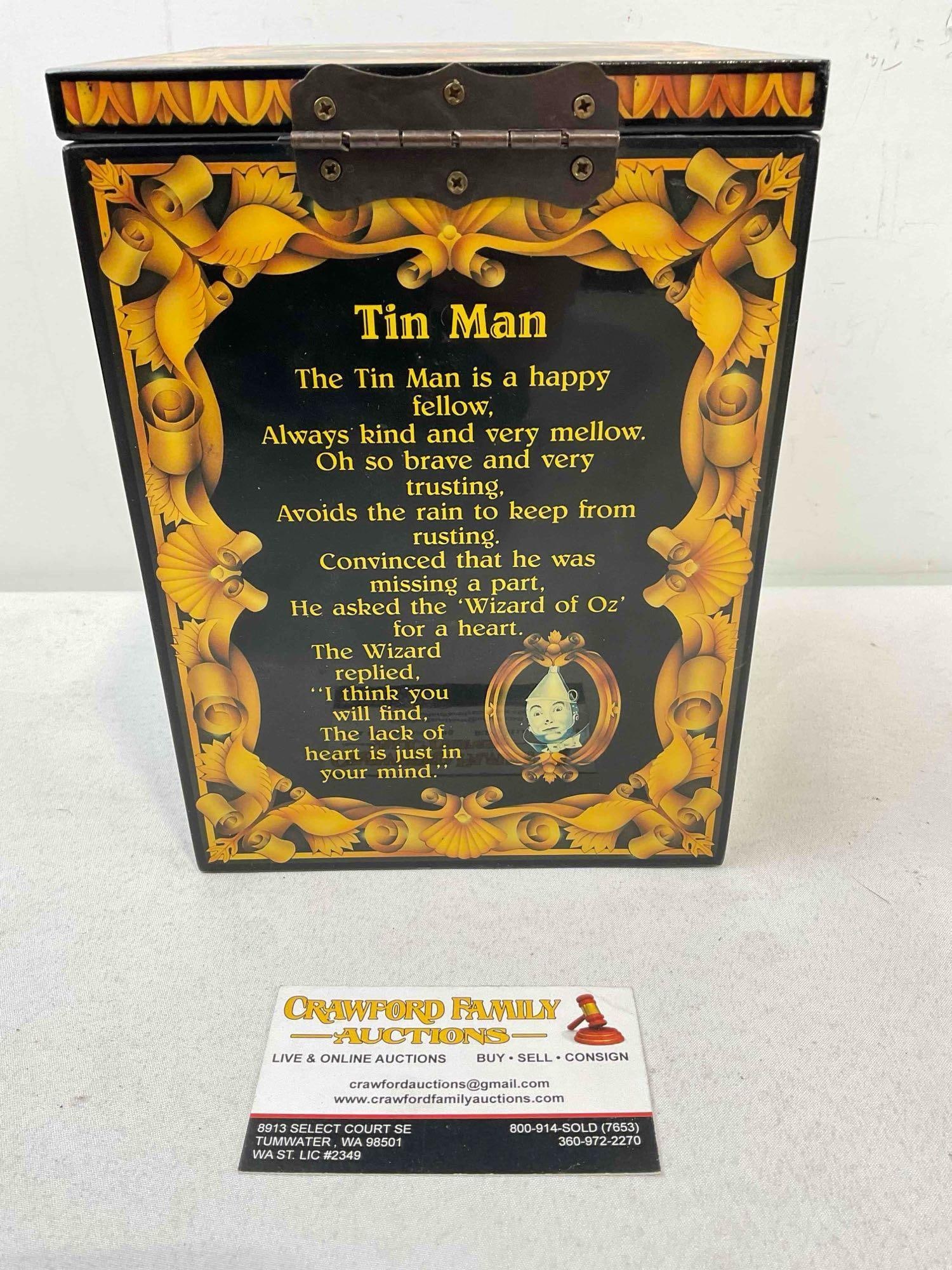 Vintage ENESCO The Wizard of Oz Tin Man Musical Jack-In-The-Box. Ltd. Ed. 748/7500 - 5