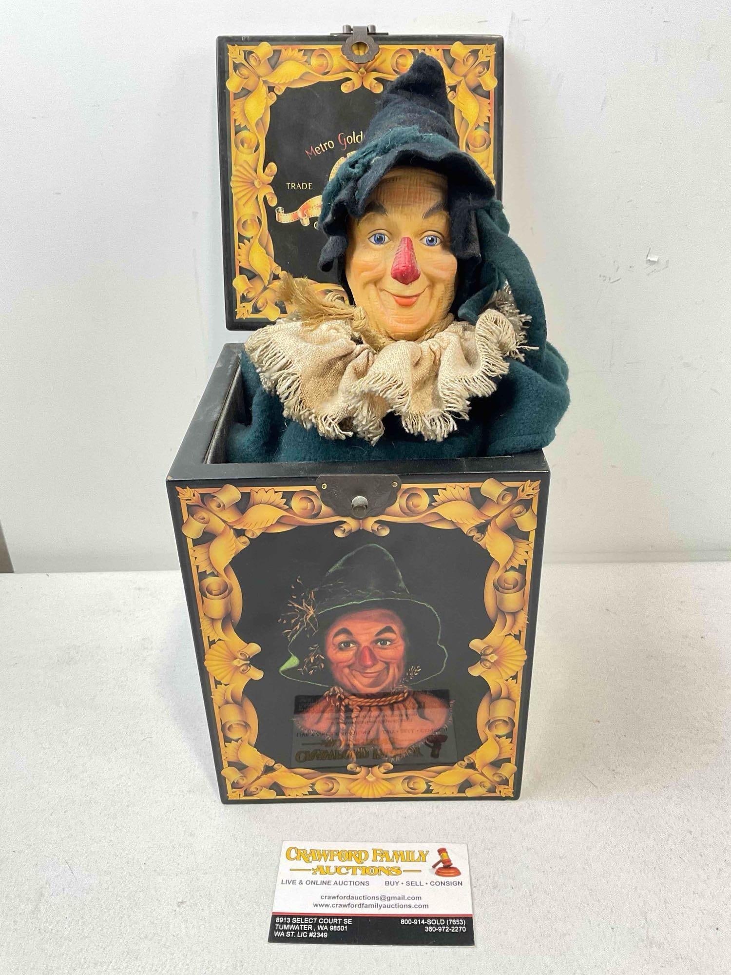Vintage ENESCO The Wizard of Oz The Scarecrow Musical Jack-In-The-Box. Ltd. Ed. 2642/7500 - 5