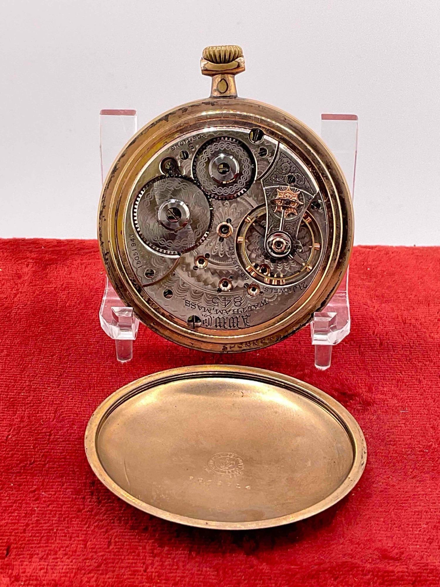 Antique 1906 Waltham Model 1892 Pocket watch Grade 845, Sz 18s, 21 Jewel # 15051943 - 3