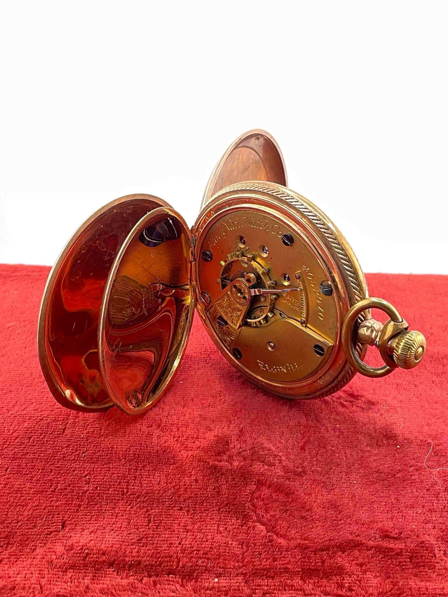 Antique 1891 Elgin Pocket watch Gold filled case SZ 18s, 11 Jewels Grade 10 # 4052910 - 4