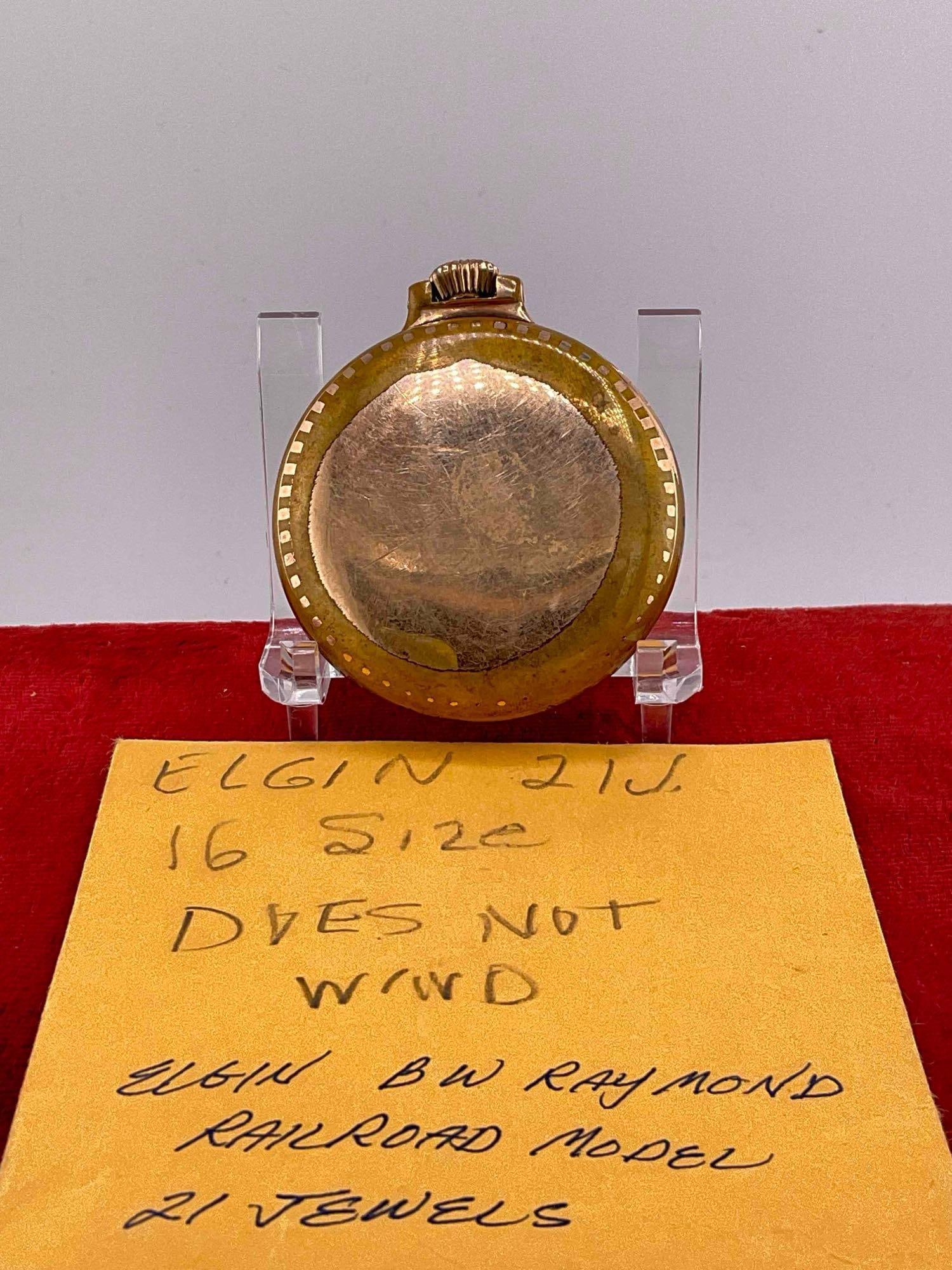 Antique 1923 Elgin GF Model 15 Pocket watch 21Jewel, Sz16 Grade 472, Adjusted 5 Positions #25595720 - 2