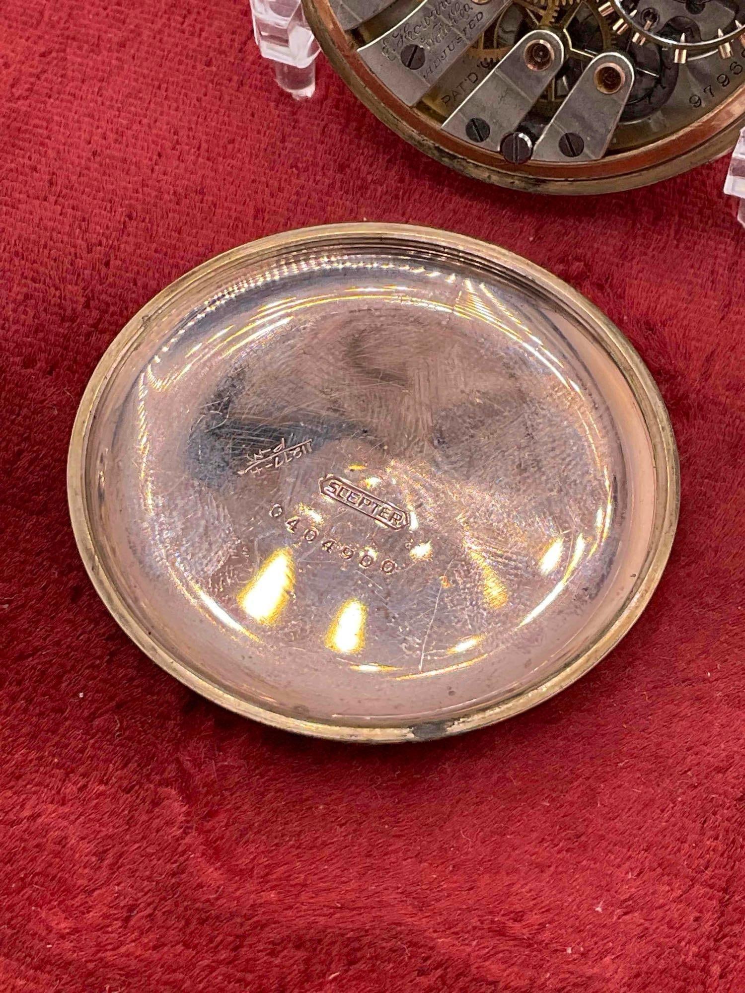 Antique 1907 E Howard ( keystone) Model 15 Pocket watch Sz 16s, 19 jewel Grade 5 # 979688 - 4