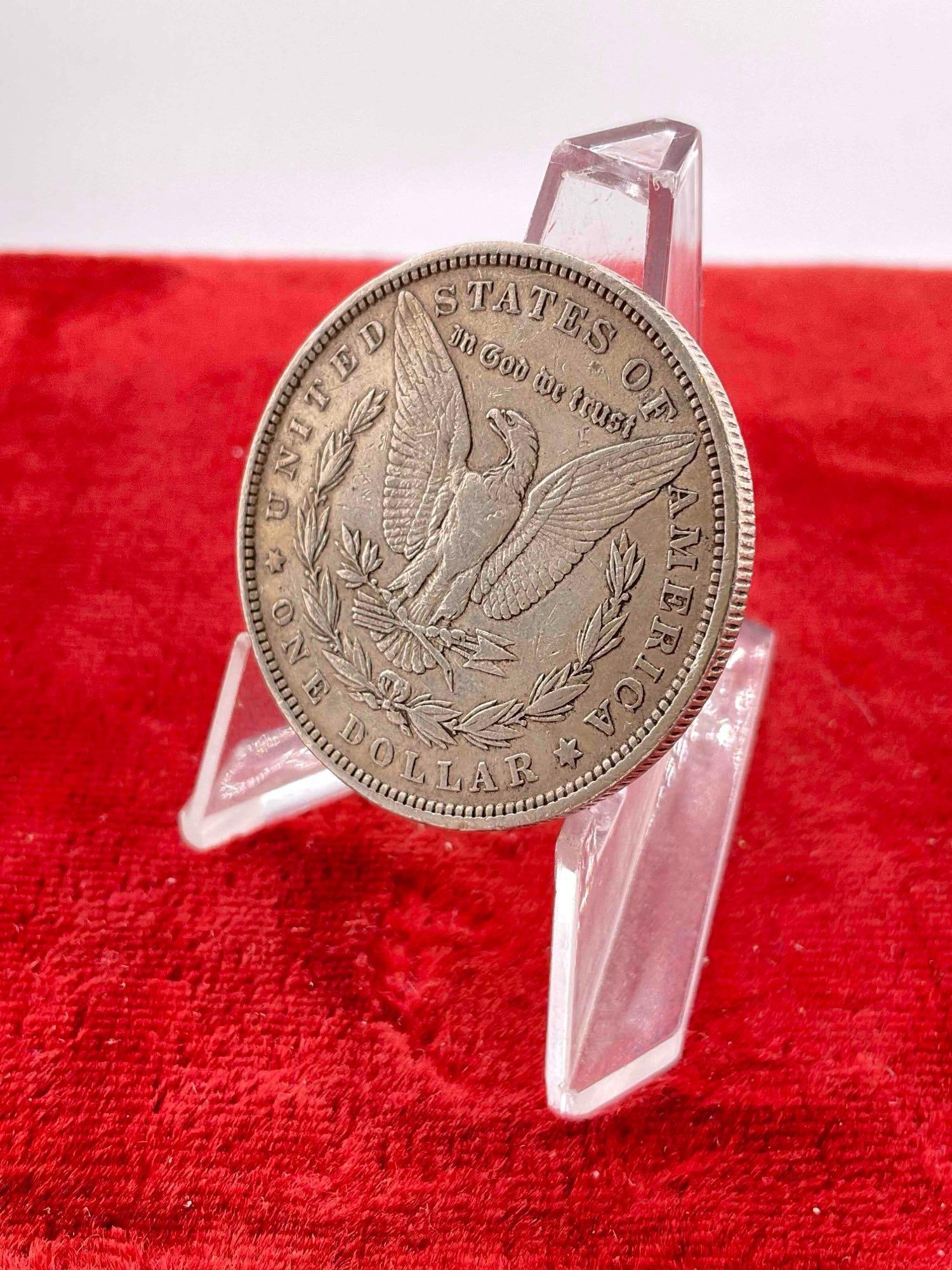 Antique 1881 Silver Morgan Dollar Coin. - 2