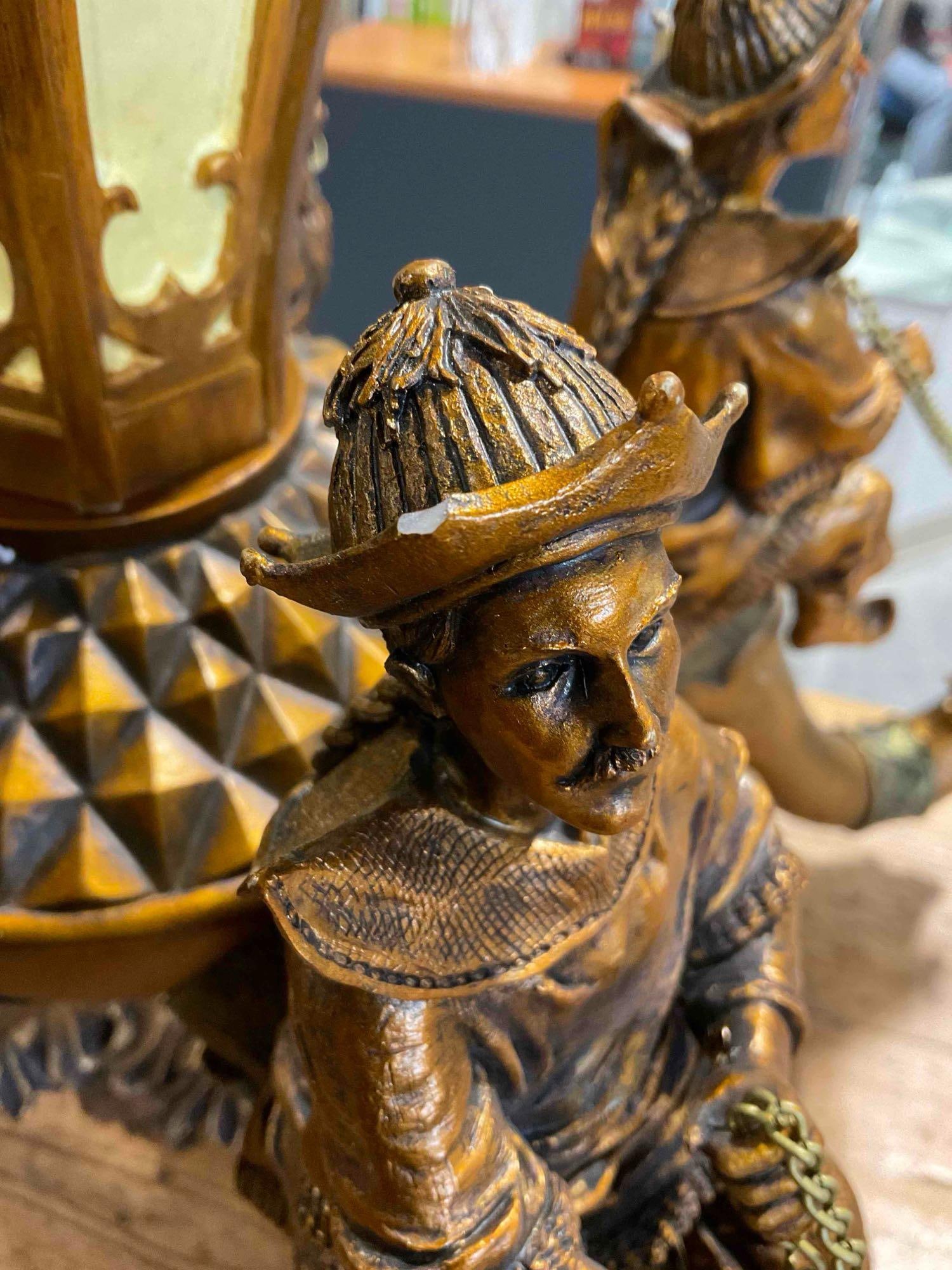Modern Dramatic Chinoiserie Style Composite Chandelier w/ Figures Riding Camels. New Out of Box. - 4