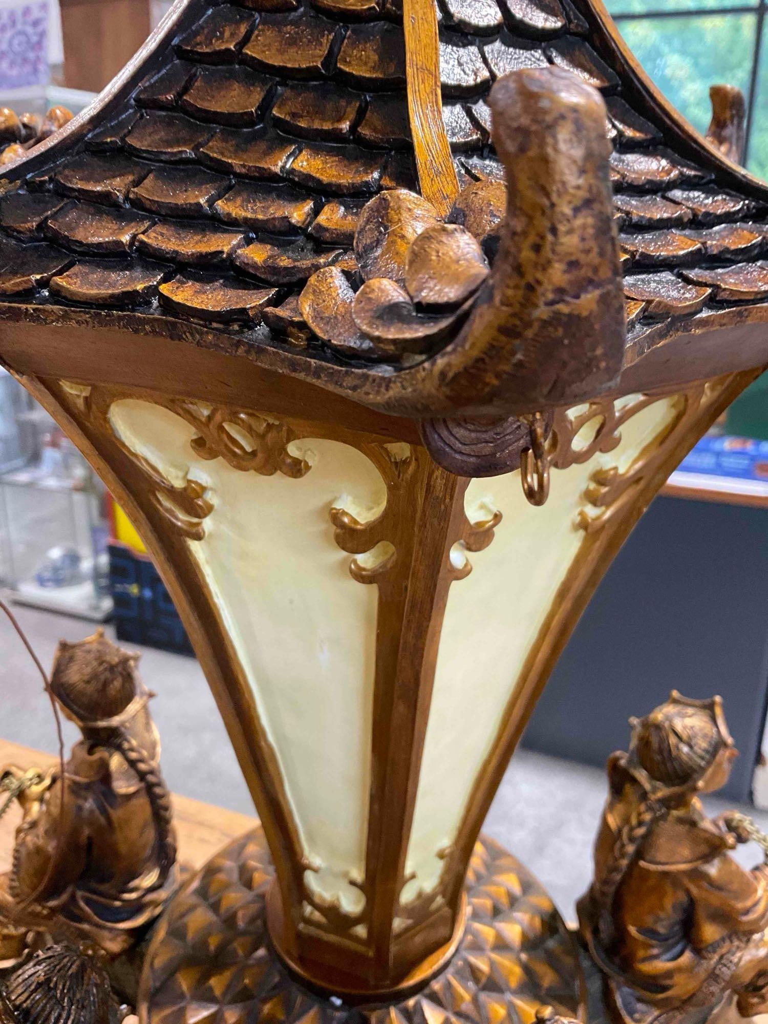 Modern Dramatic Chinoiserie Style Composite Chandelier w/ Figures Riding Camels. New Out of Box. - 8