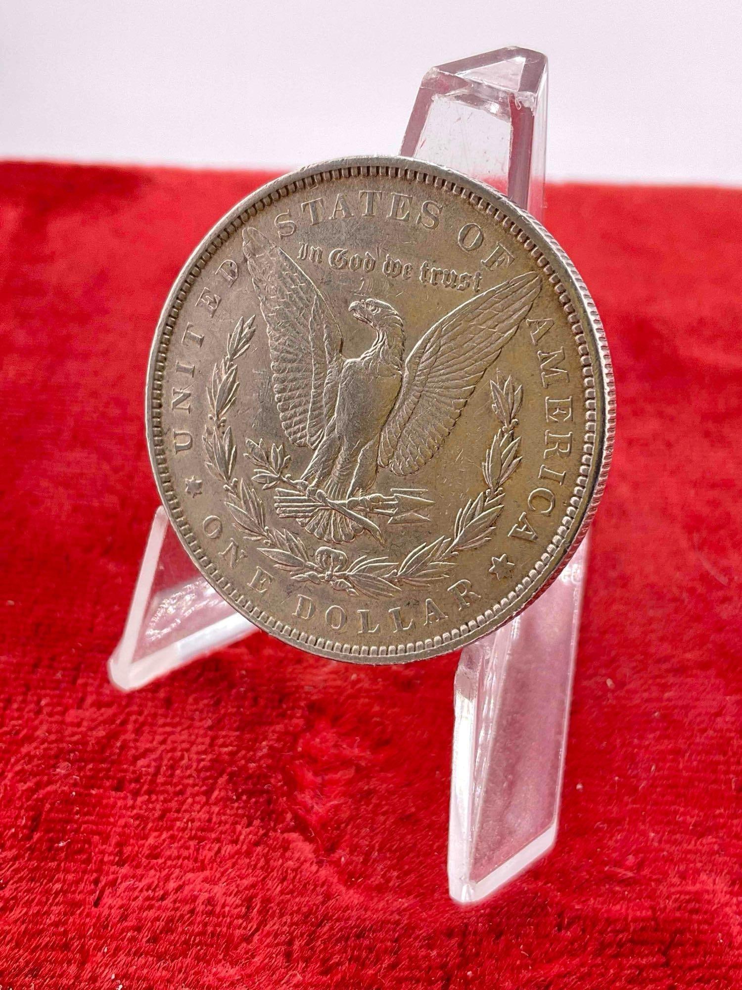 Antique 1888 Silver Morgan Dollar Coin. - 2