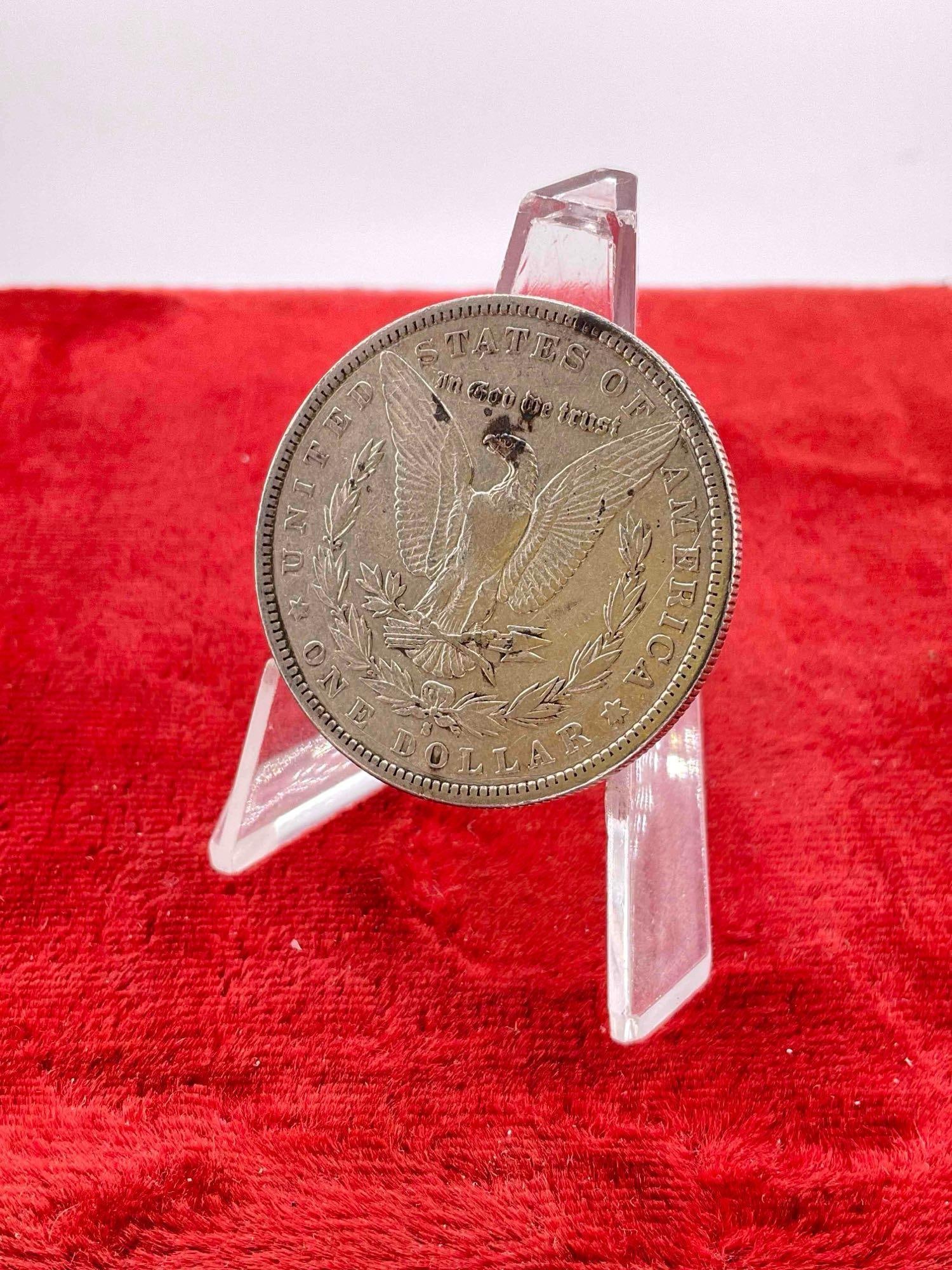 Antique 1882-S Silver Morgan Dollar Coin. - 2