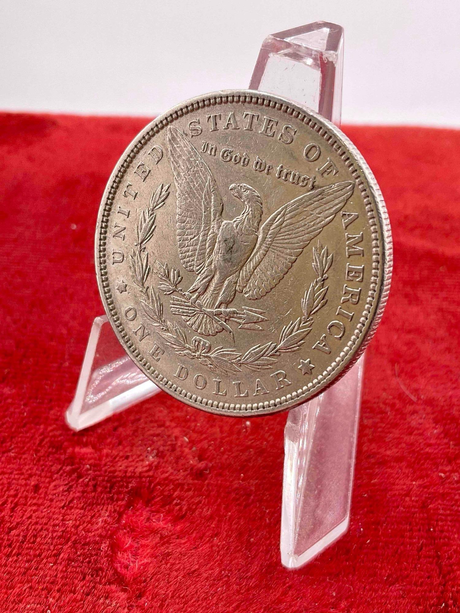 Antique 1898 Silver Morgan Dollar Coin. - 2