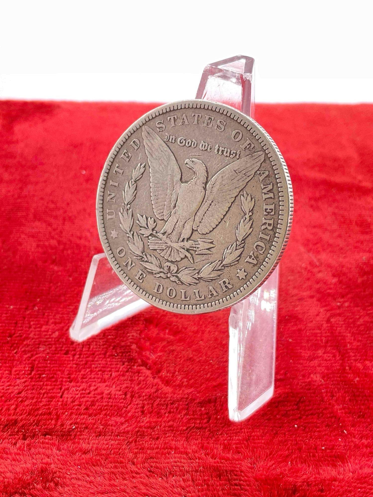 Antique 1884 Silver Morgan Dollar Coin. - 2