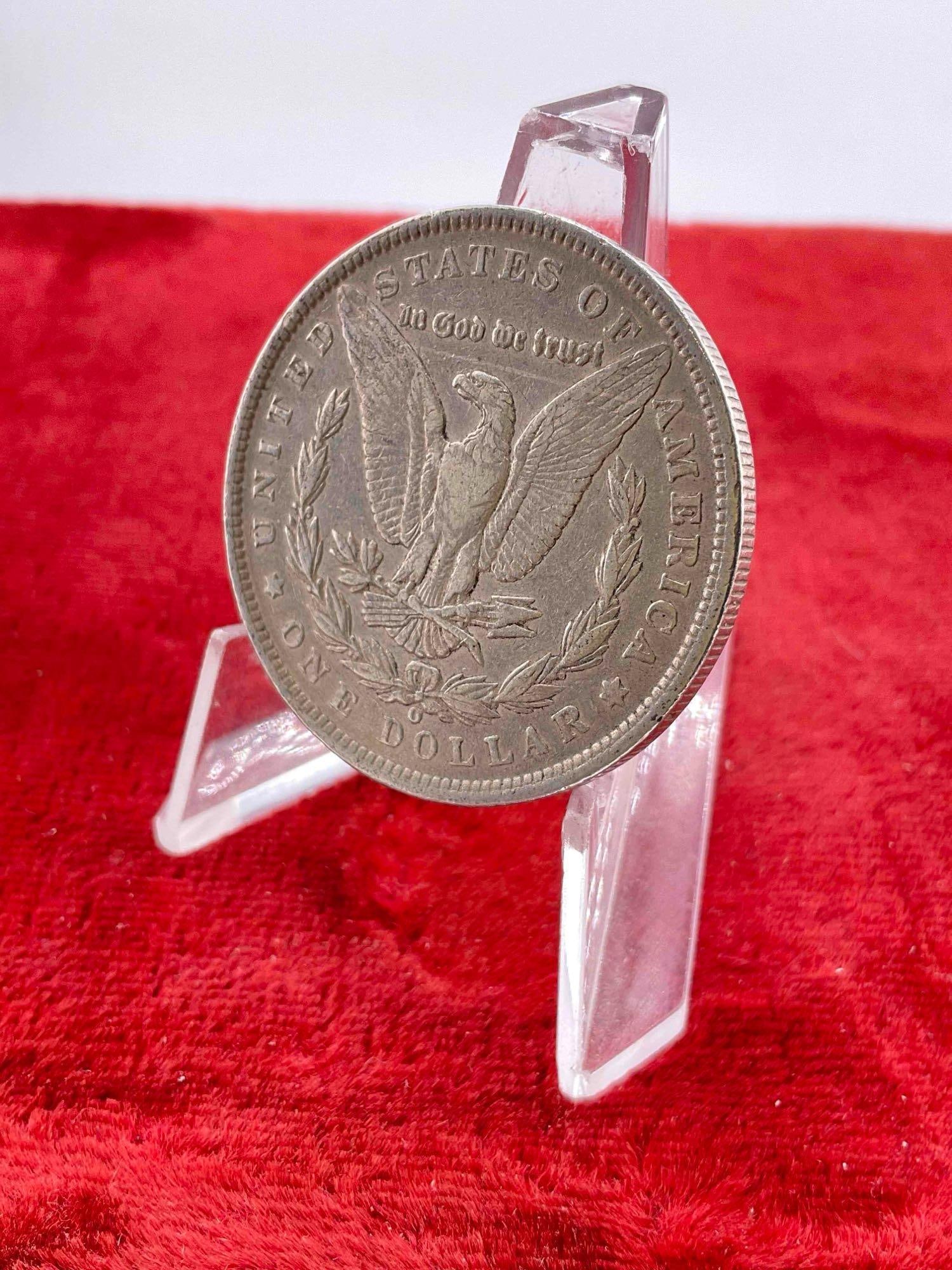 Antique 1891-O Silver Morgan Dollar Coin. - 2