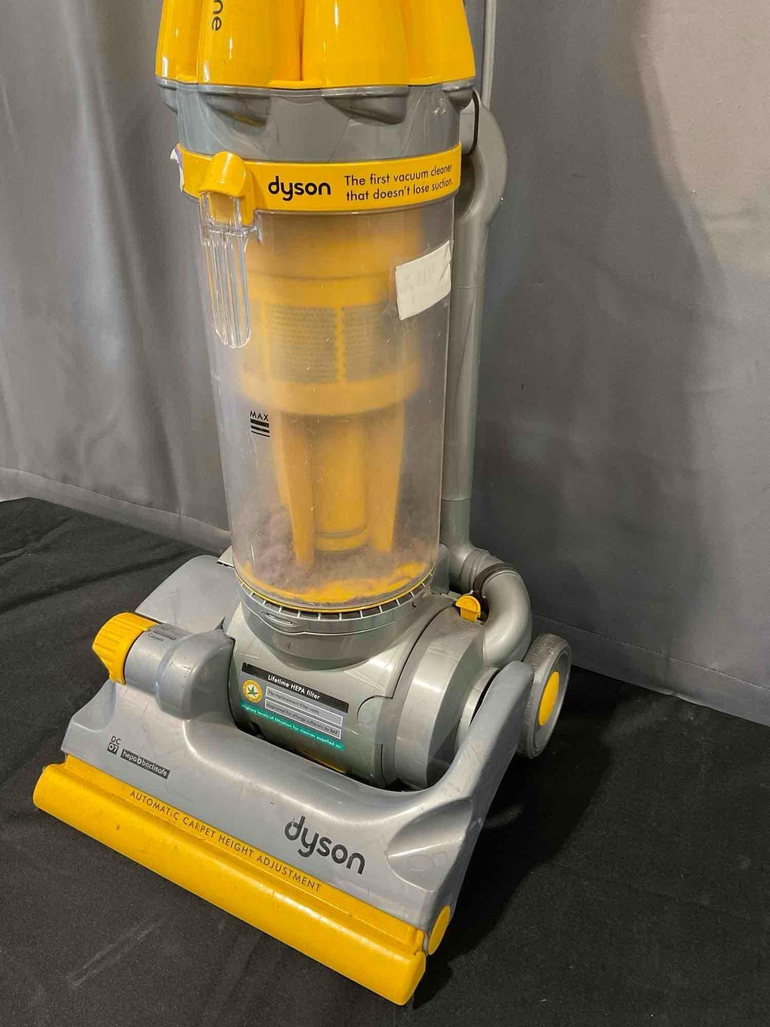 Dyson Vacuum model DC07 Bagless Upright Vacuum, Yellow/Silver - 3
