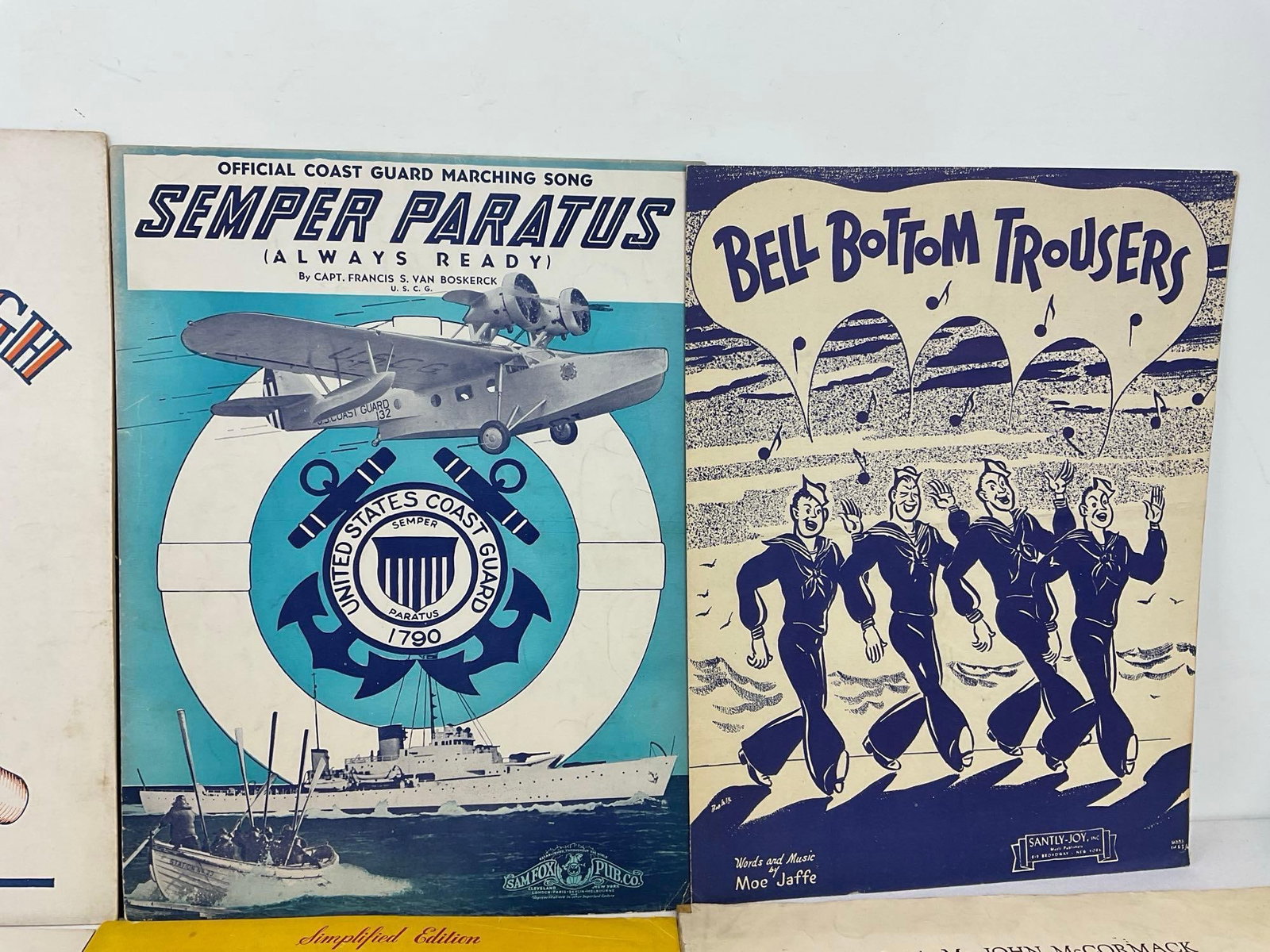 Variety of Vintage WWII Sheet Music, Anchors Aweigh, Bell Bottom Trousers, Semper Paratus & more - 4