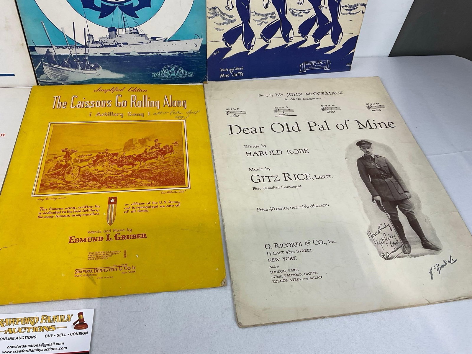 Variety of Vintage WWII Sheet Music, Anchors Aweigh, Bell Bottom Trousers, Semper Paratus & more - 5