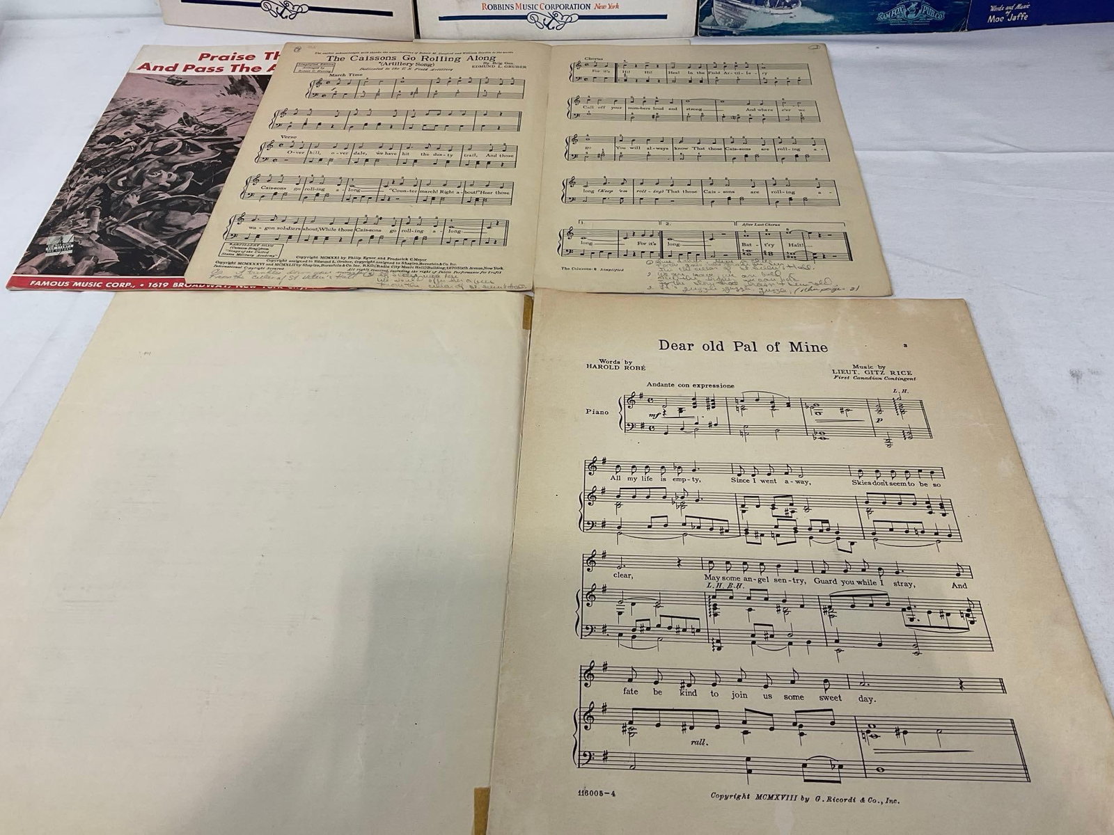 Variety of Vintage WWII Sheet Music, Anchors Aweigh, Bell Bottom Trousers, Semper Paratus & more - 6