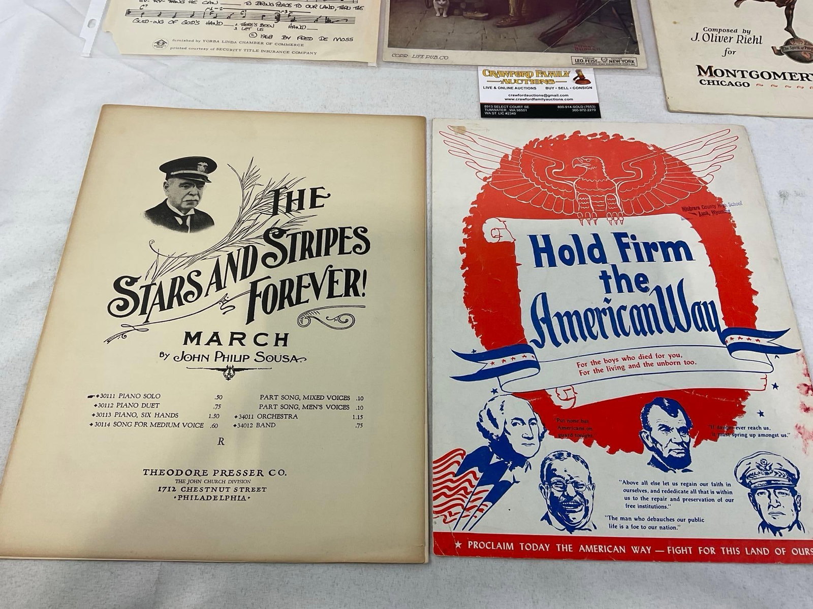 Variety of Vintage Sheet Music, Elvis, Stars & Stripes Forever, Marx Bros & more - 2