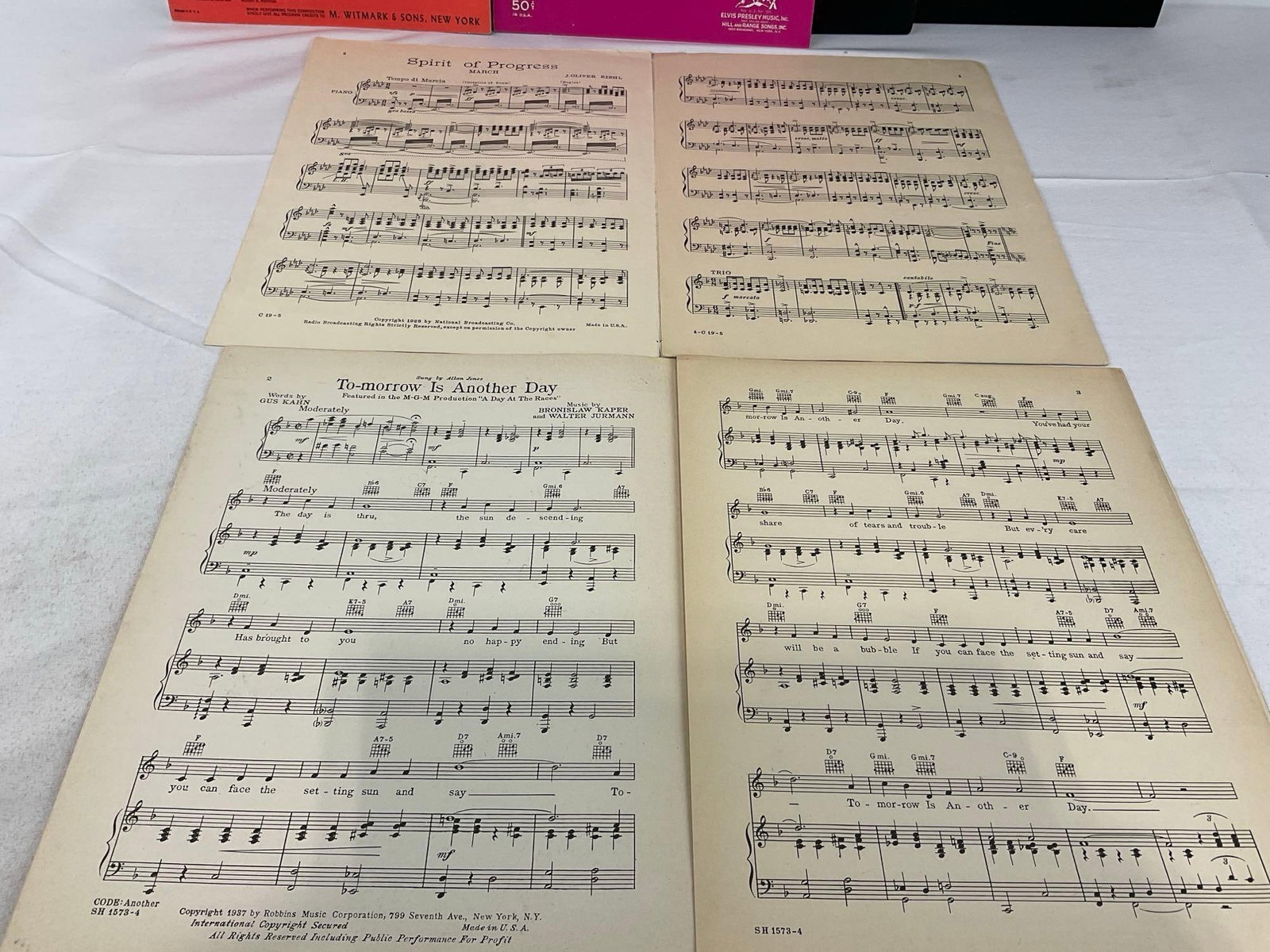 Variety of Vintage Sheet Music, Elvis, Stars & Stripes Forever, Marx Bros & more - 6