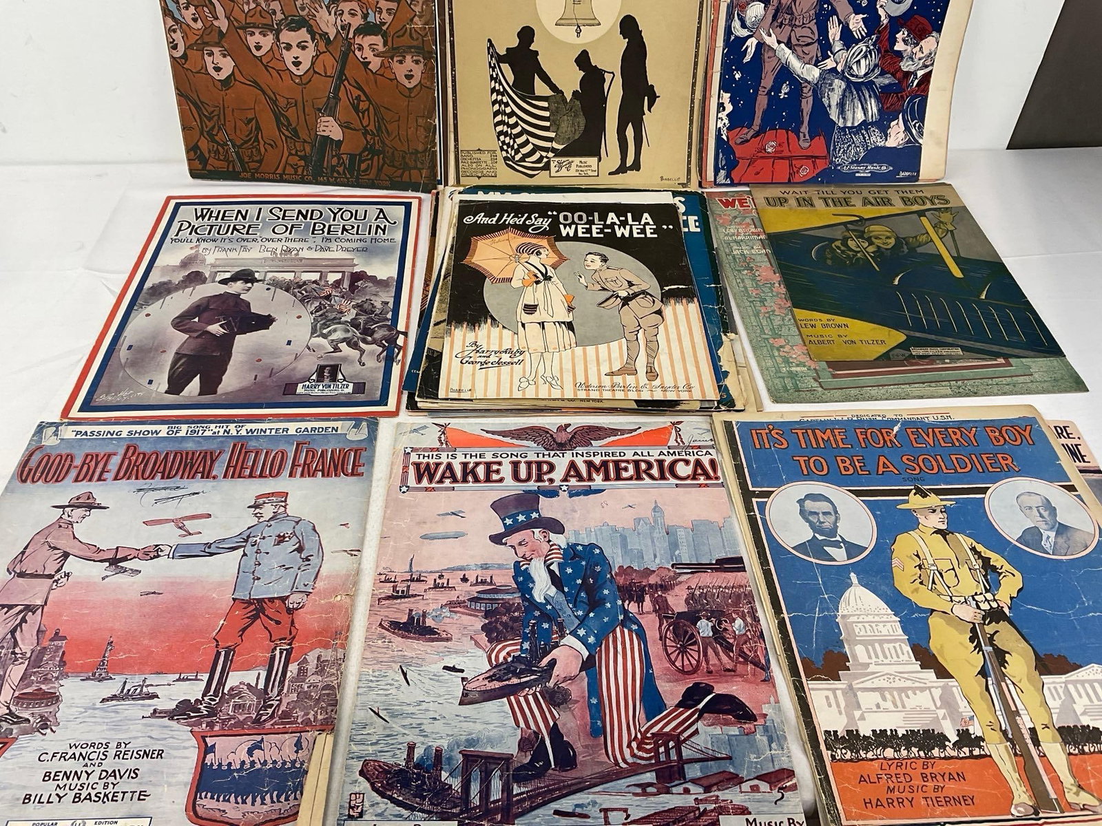 Variety of Vintage Sheet Music, 60+ pcs, WW1 Era, Welcome Home, General Pershing, Mammas Boy & more - 4