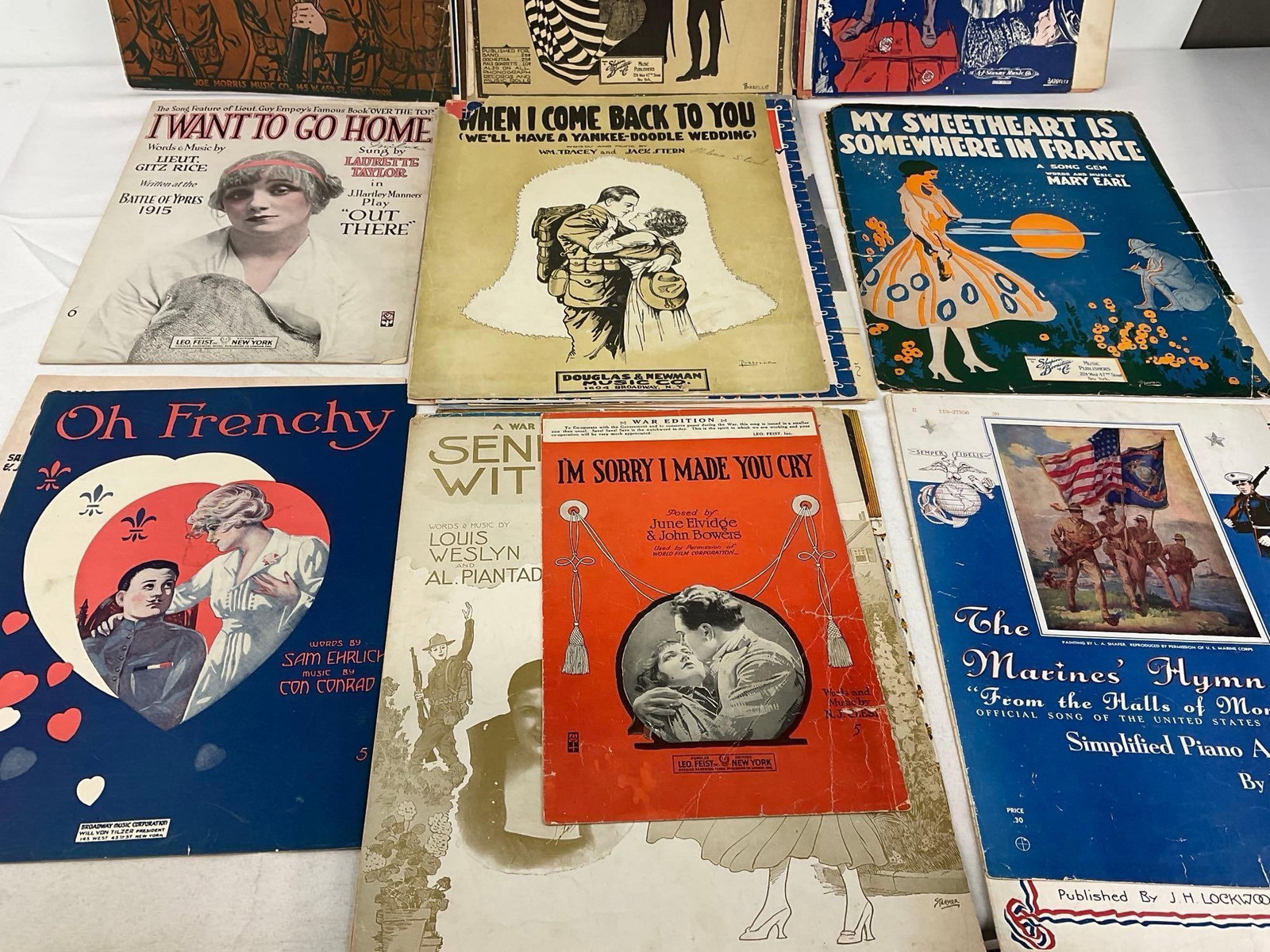 Variety of Vintage Sheet Music, 60+ pcs, WW1 Era, Welcome Home, General Pershing, Mammas Boy & more - 6