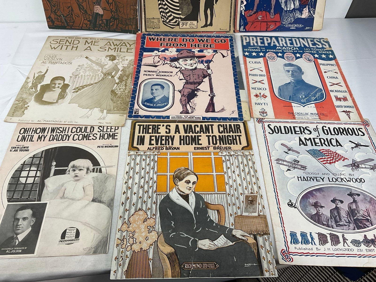 Variety of Vintage Sheet Music, 60+ pcs, WW1 Era, Welcome Home, General Pershing, Mammas Boy & more - 7